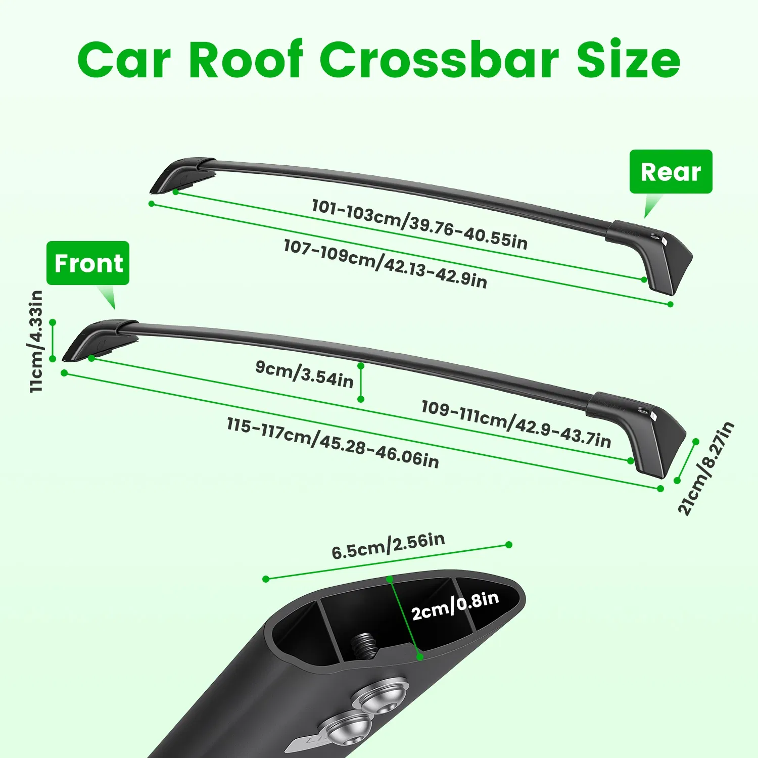 Roof Rack Cross Bars Fit for Toyota RAV4 2019-2025 Aluminum Roof Rails Cargo Crossbars for Flush Side Rails Heavy Duty Rooftop Carrier Anti-Theft Lock for Kayak Bike Luggage 260lbs Capacity photo 5