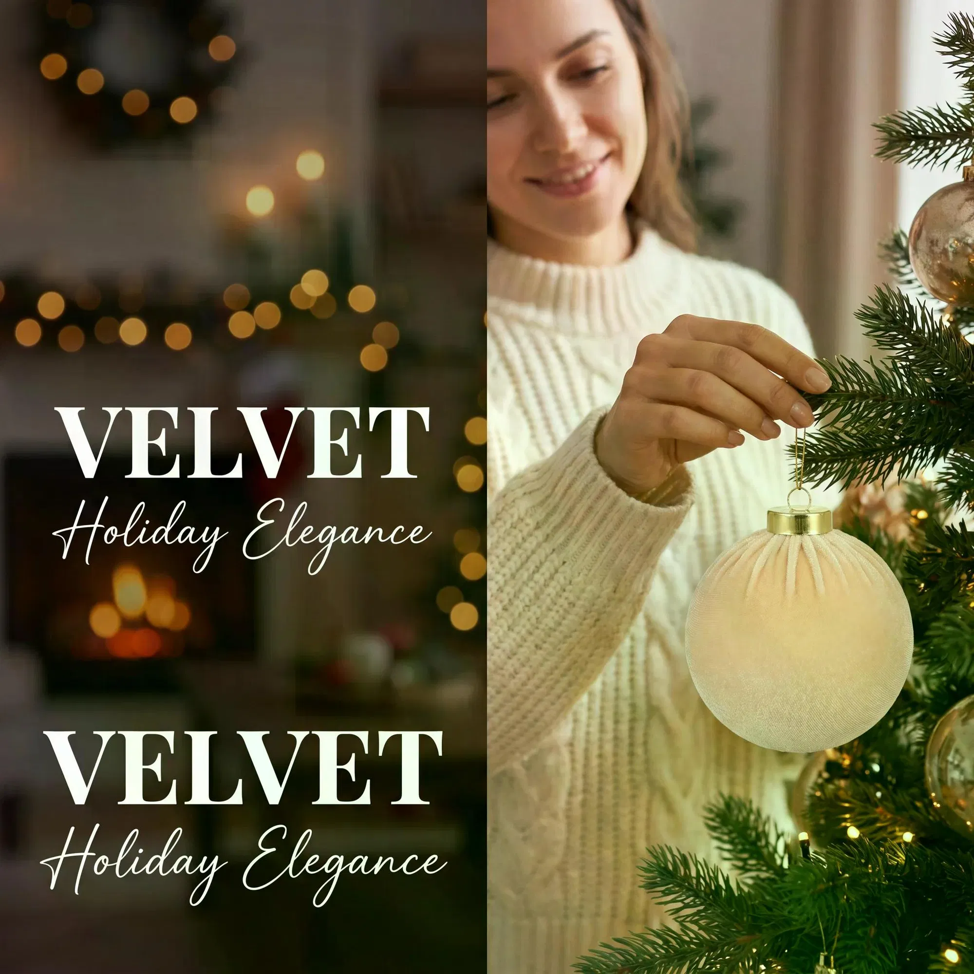 12Pcs Velvet Christmas Balls Ornaments Set, 80mm(3.15inch) Fabric Wrapped Xmas Baubles, Neutral Coffee Cream White Hanging Decorations for Christmas Tree Holiday Home Party photo 7
