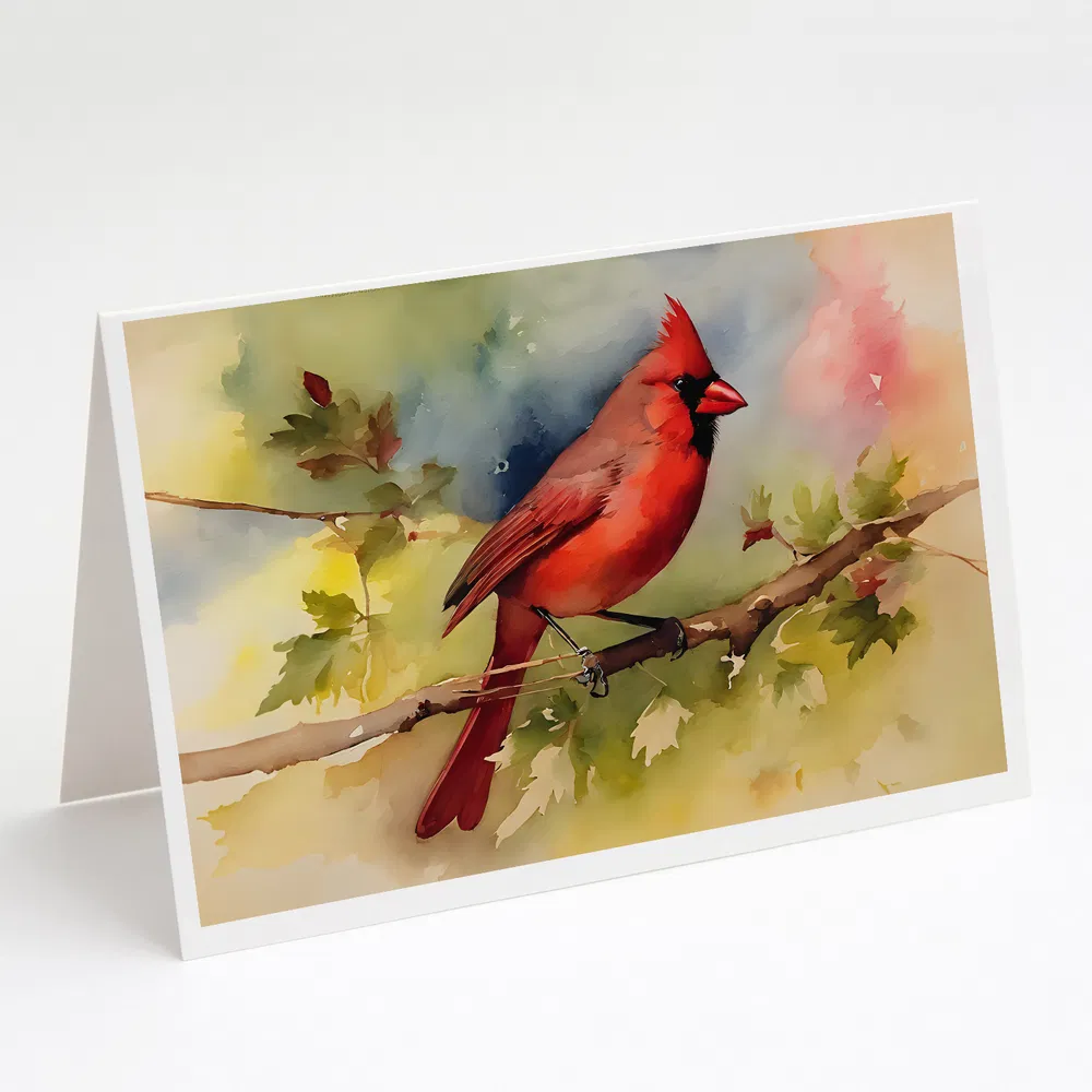 Cardinal Greeting Cards Pack of 8 Blank Cards with Envelopes Whimsical A7 Size 5x7 Blank Note Cards photo 4
