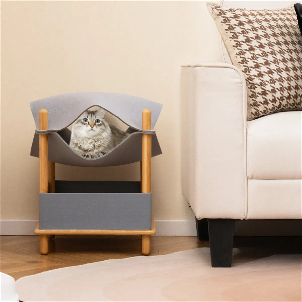 2-Tier Cat Condo with Hammock photo 6