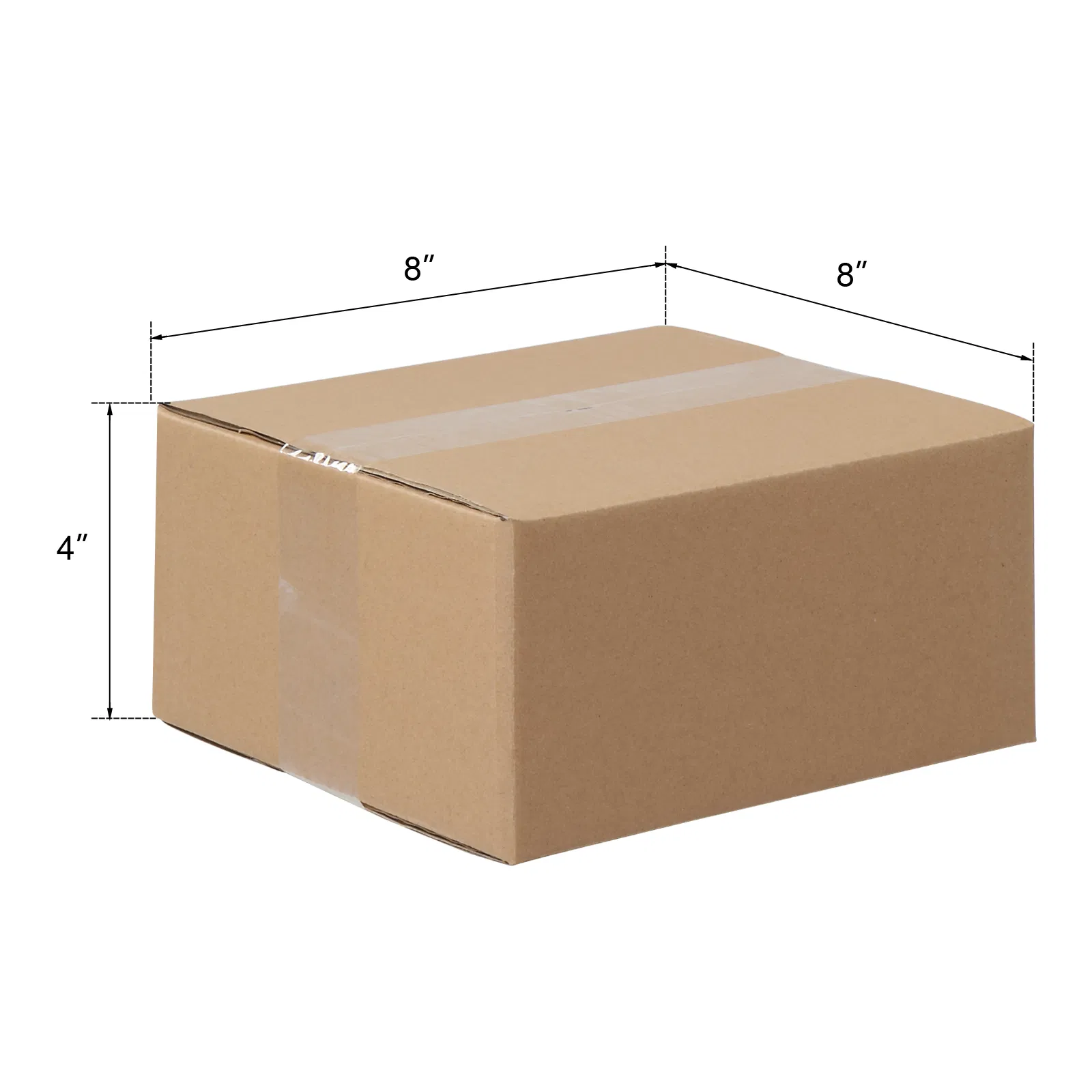 100 pieces, 8" x 8" x 4" (20.3x20.3x10.2cm) thick 2.6mm corrugated cardboard box, brown in color like kraft paper photo 4