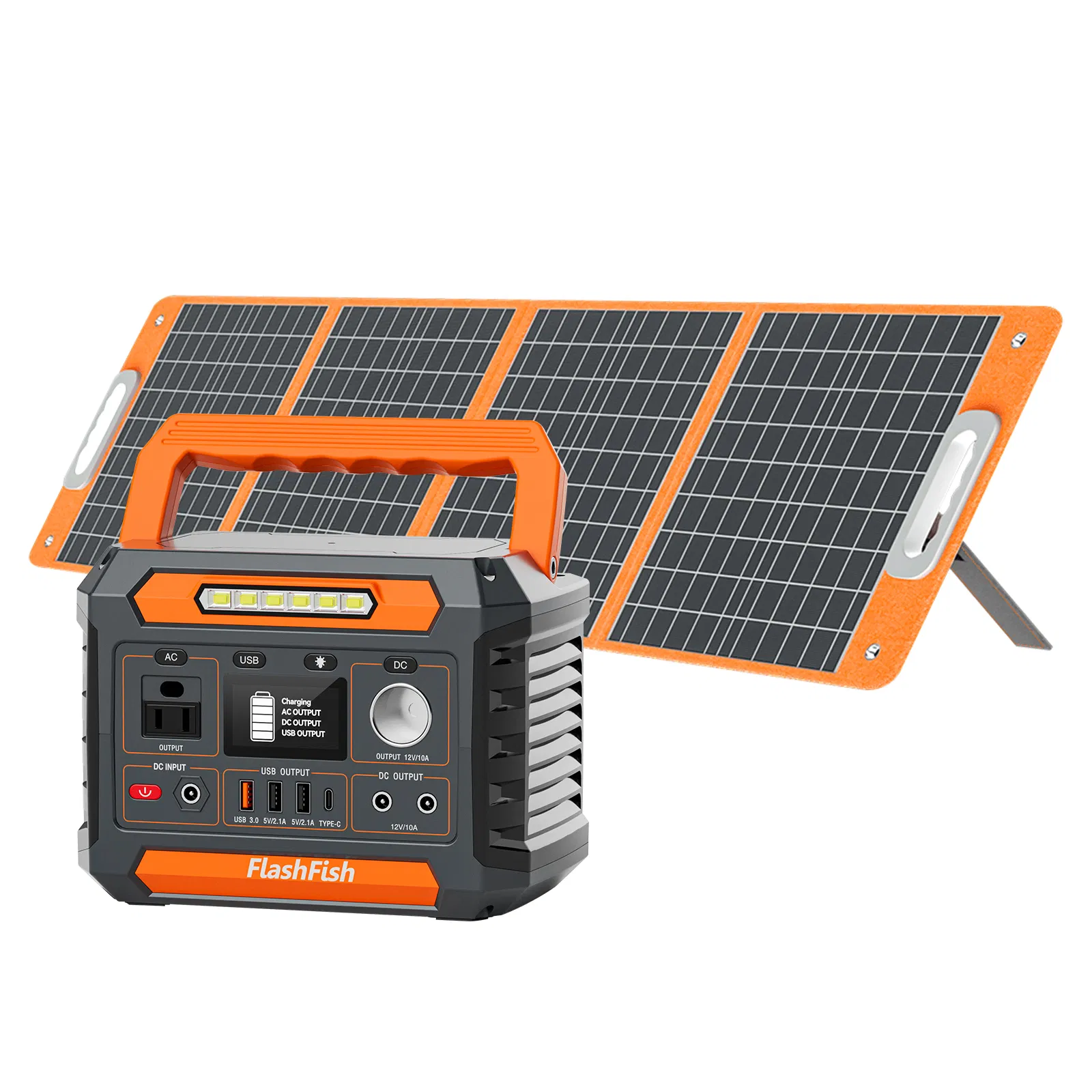 300W Power Station &100W Foldable Solar Panel, Li-Ion Battery Bank With AC/USB/DC Outputs, 230.88Wh Solar Generator For Camping with18V/100W Portable Solar Charger ,Home Emergencies & Outdoor Trips photo 1