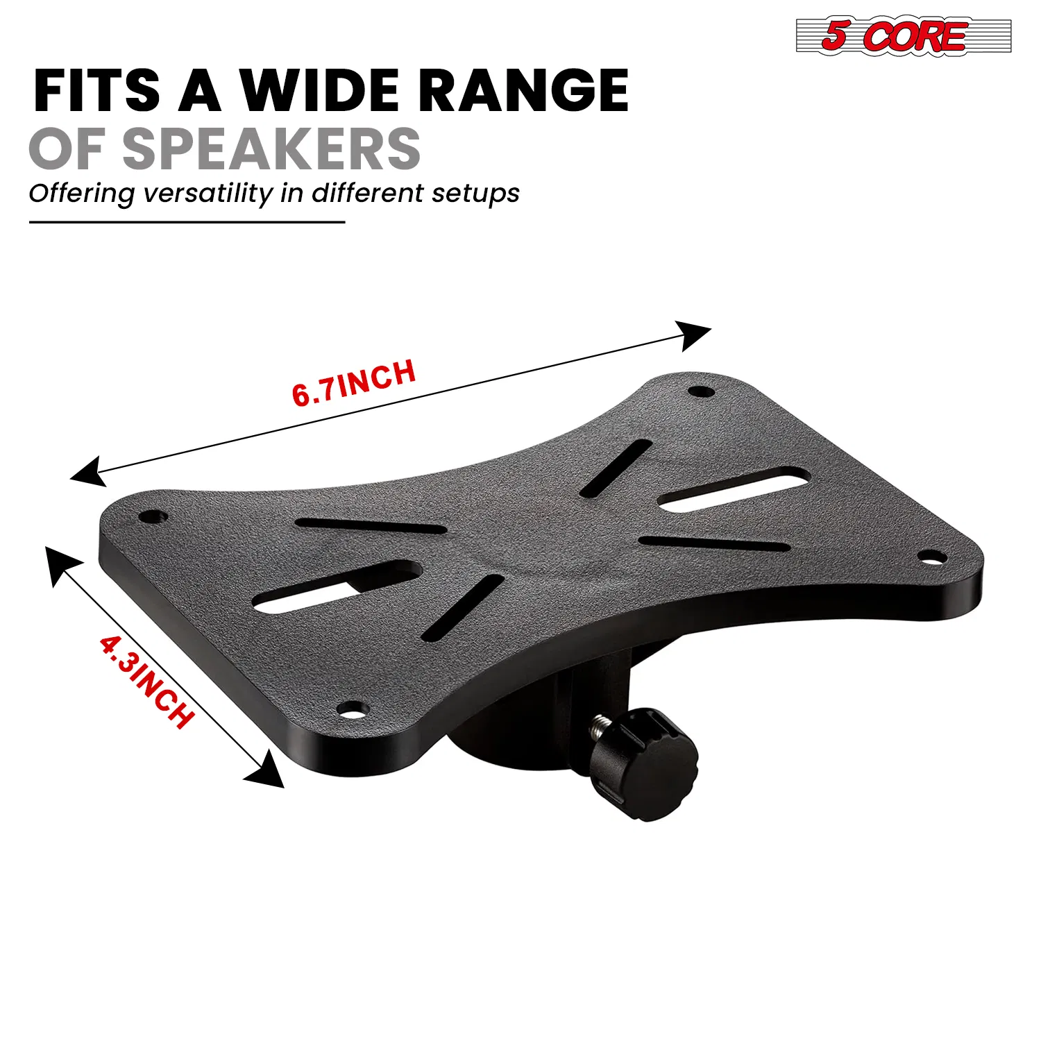 5 Core Speaker Stand Adjustable 31 to 54" PA DJ Tripod Stands Heavy Duty w 35mm Add 132 Lbs photo 7