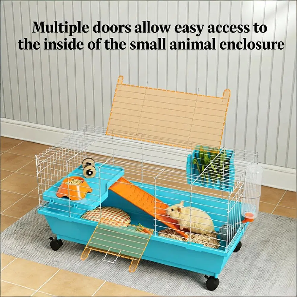 Small Animal Cage, Rolling Bunny Cage, Guinea Pig Cage photo 4