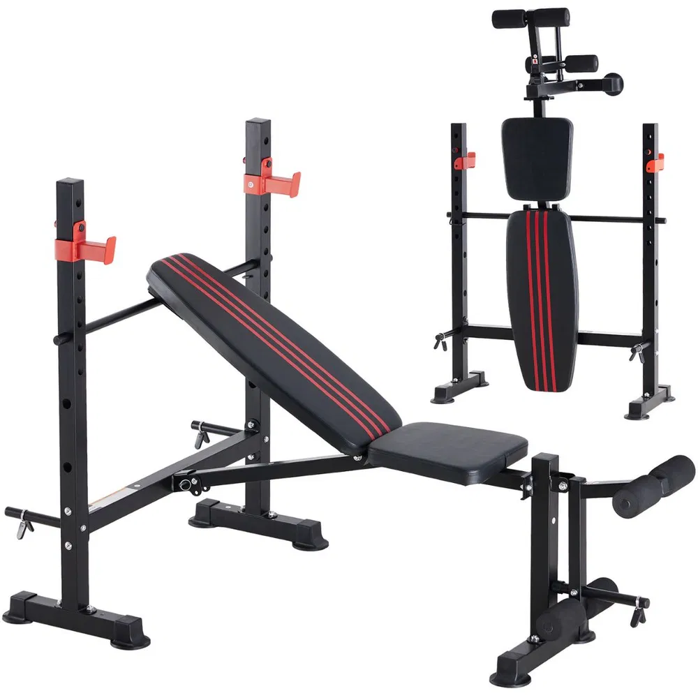 650LBS Adjustable Weight Bench with Rack & Leg Developer, Foldable Bench Press Set for Home Gym, Heavy Duty Strength Training Station for Full Body Workout photo 7