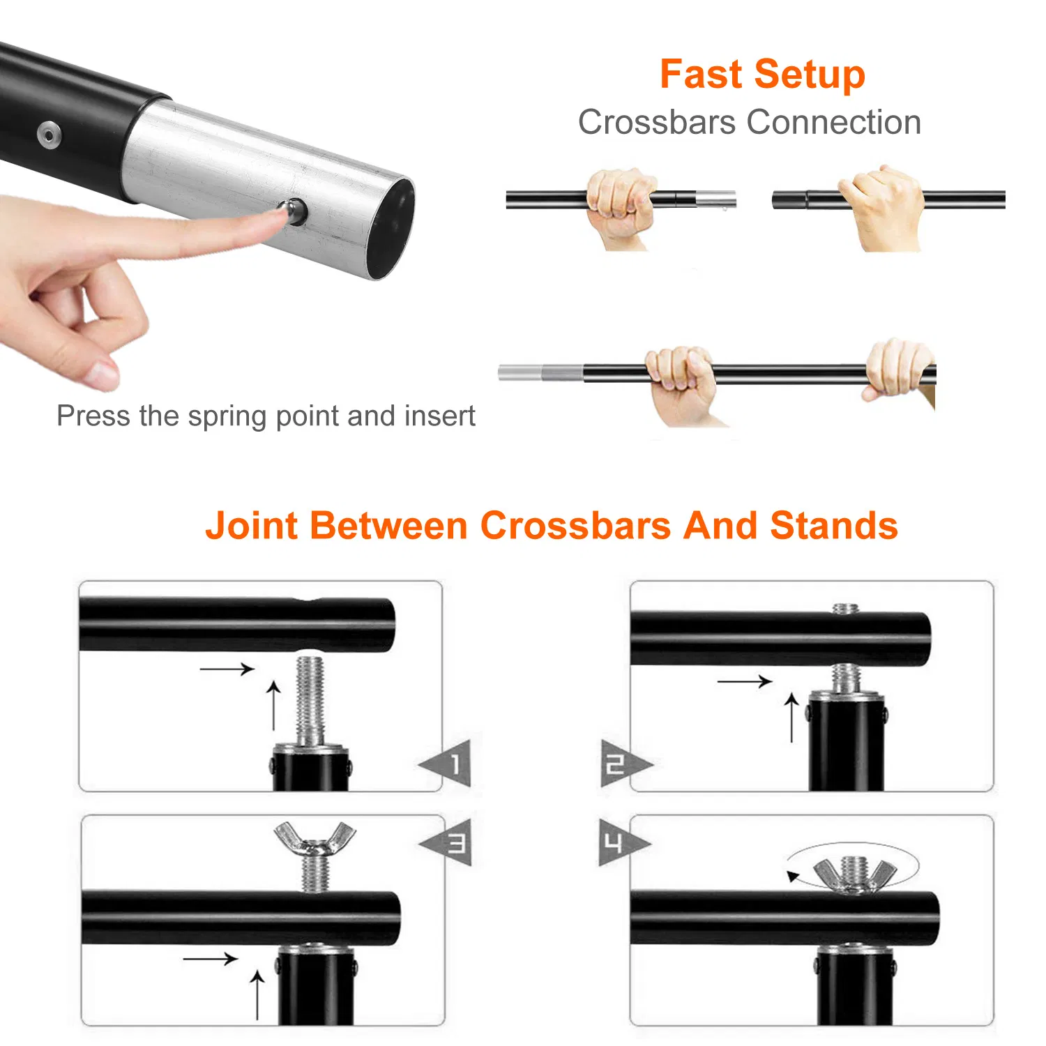 Adjustable Backdrop Support System, 5-10ft Wide Photo Background Stand with 4 Clamps, Spring-Loaded Joints and Oxford Storage Bag for Studio & Outdoor Shooting photo 4