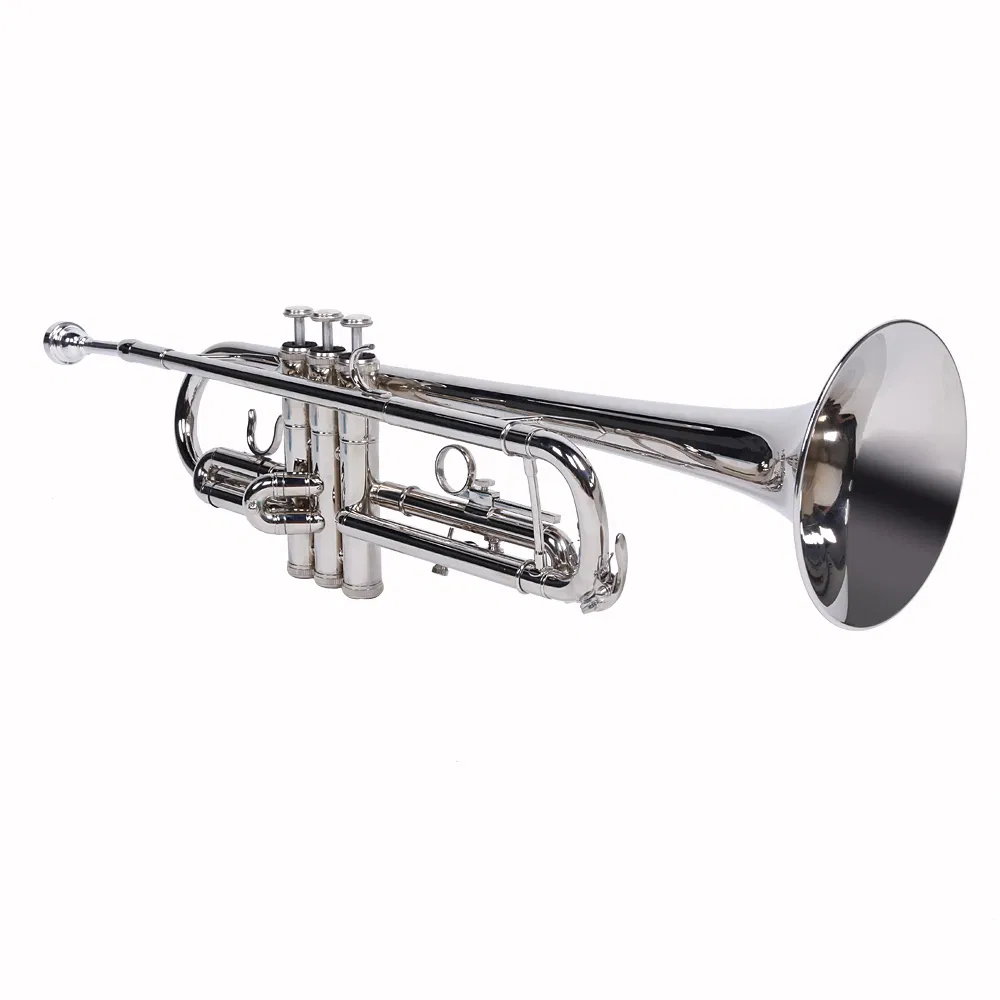 Nickelplated Drop B Adjustable Trumpet Gloves Set Silver photo 8