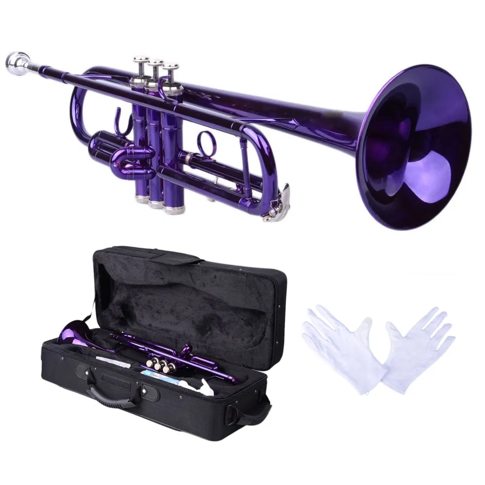 Brass B Flat Trumpet Violet photo 3