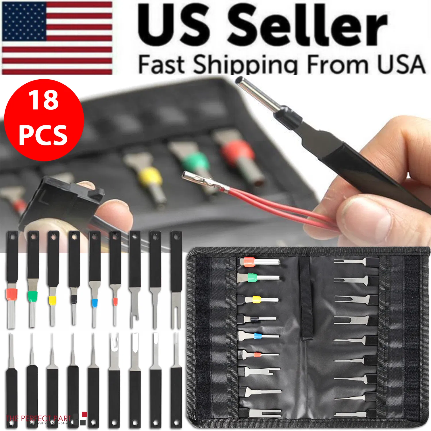 18Pcs Heavy Duty Thick Car Terminal Removal Kit Wire Connector Pin Release Tool photo 1