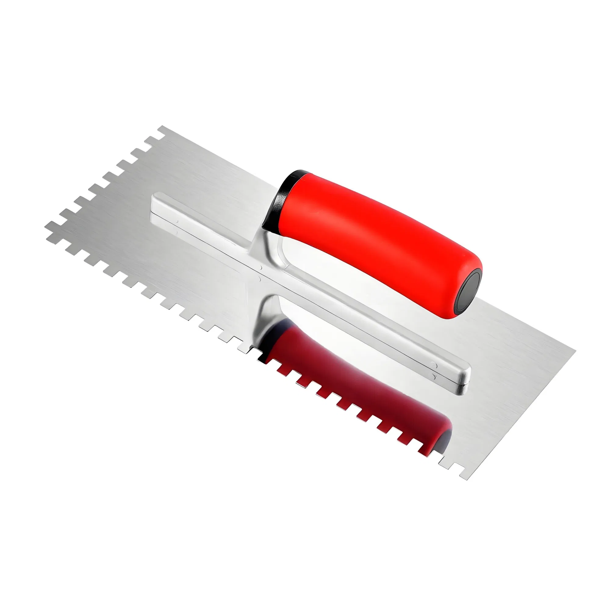 Stainless Steel Squared Notch Tile Trowel 10.9 x 4.4 in, Pro Grade Flooring Trowel with Ergonomic Rubber Grip for Apply Spread & Smooth photo 6
