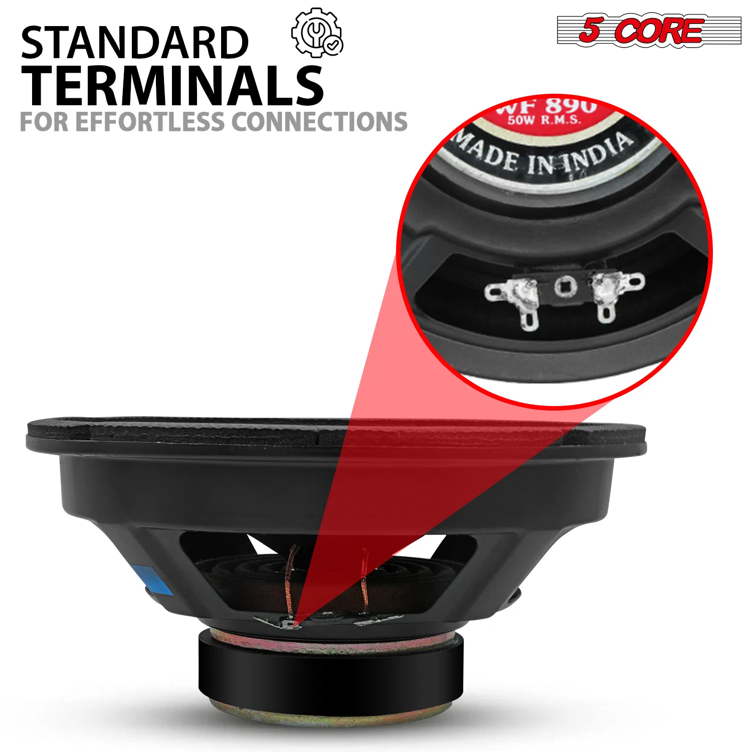 5 Core 8 Inch Car Subwoofer Speaker 4 Ohm Woofer Replacement Driver PAIR photo 3