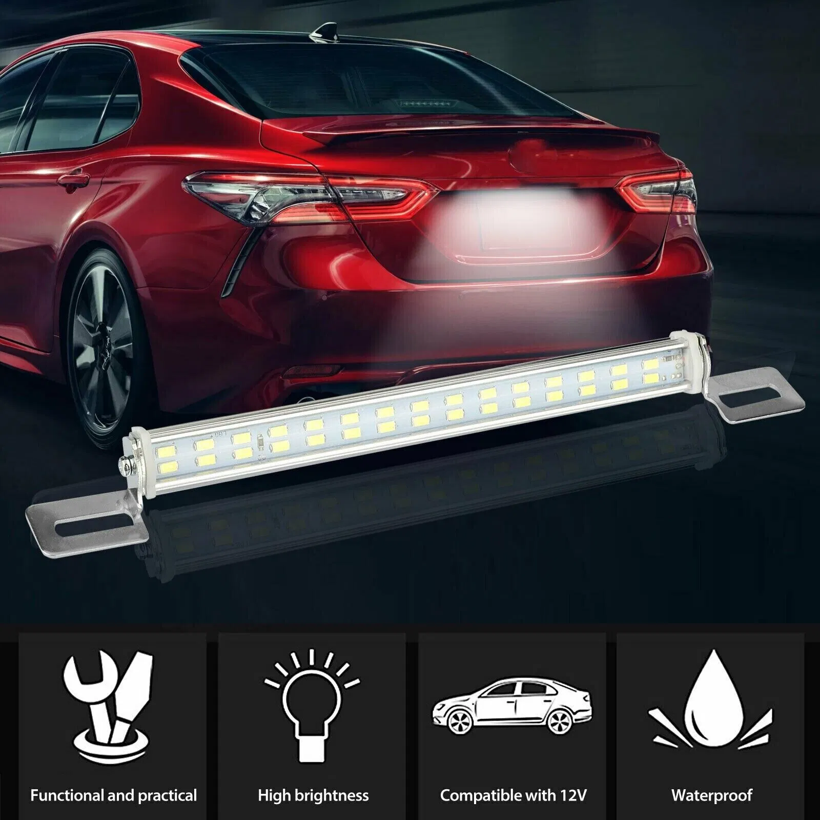Universal License Plate LED Back Up Light for Car SUV Truck RV 6000K Super White photo 8