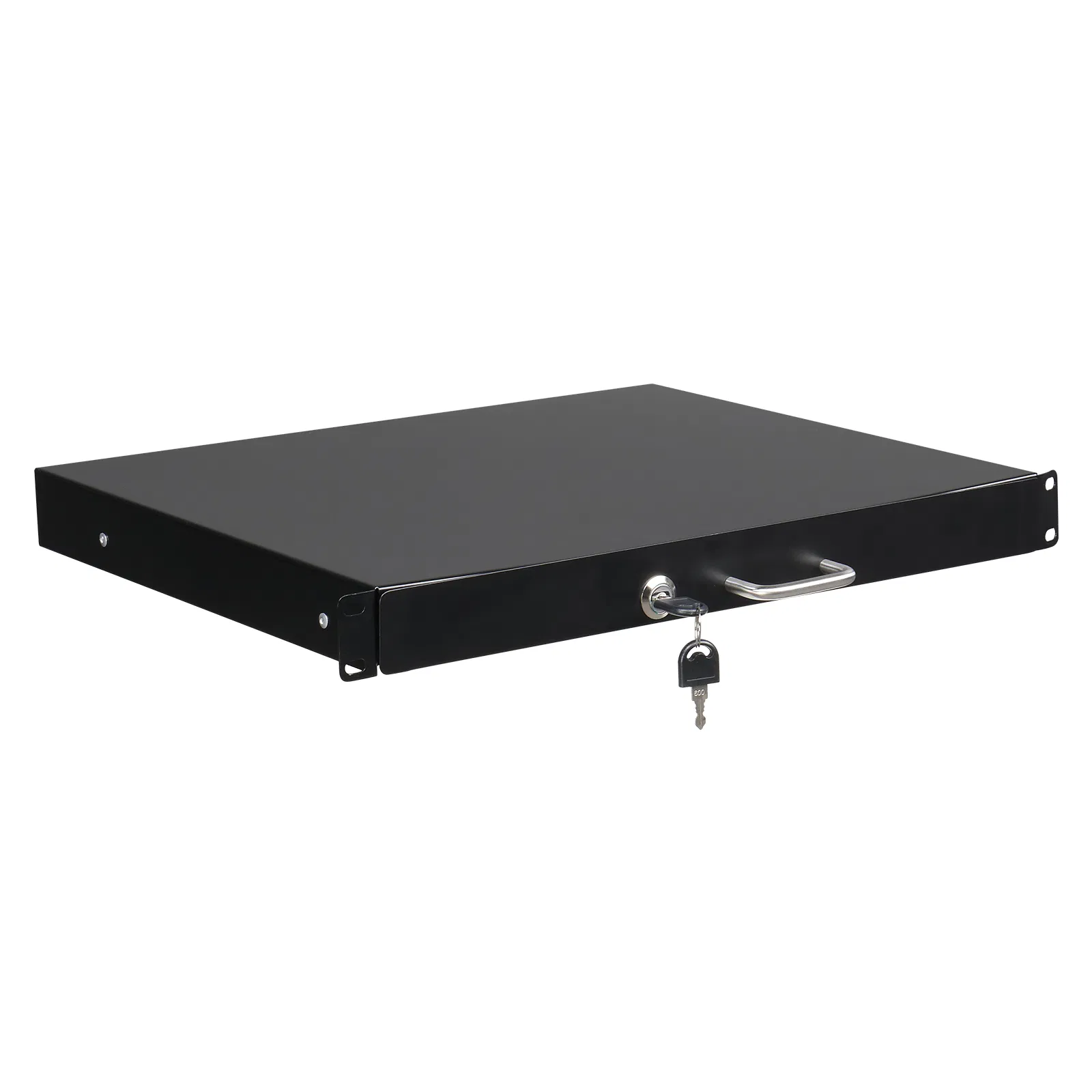 [Do Not Sell on Amazon]19" 1U Steel Plate DJ Drawer Equipment Cabinet with Keys Black photo 4