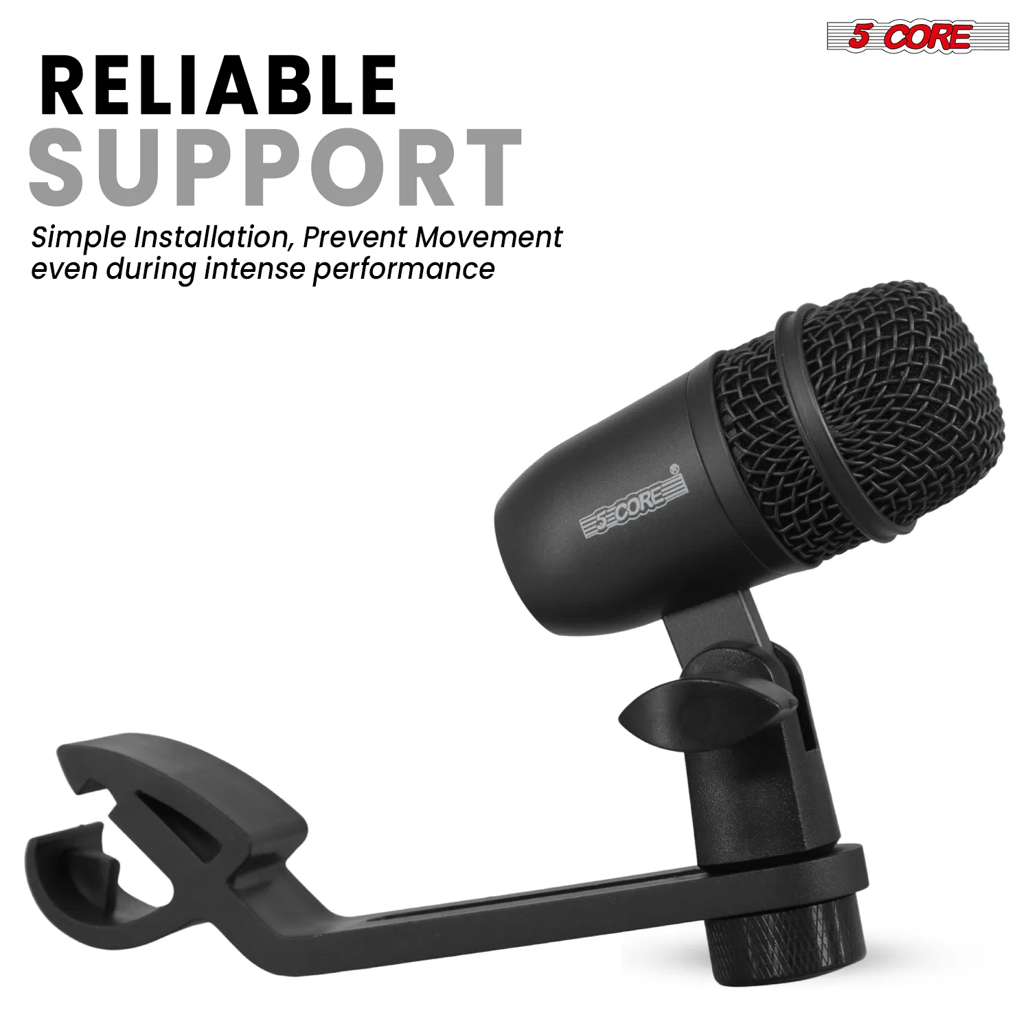 5 Core Drum Microphone Kit 9Pc All Metal Drummer Mics Tom/Snare & Cymbals Wired Instrument Drums Set photo 4