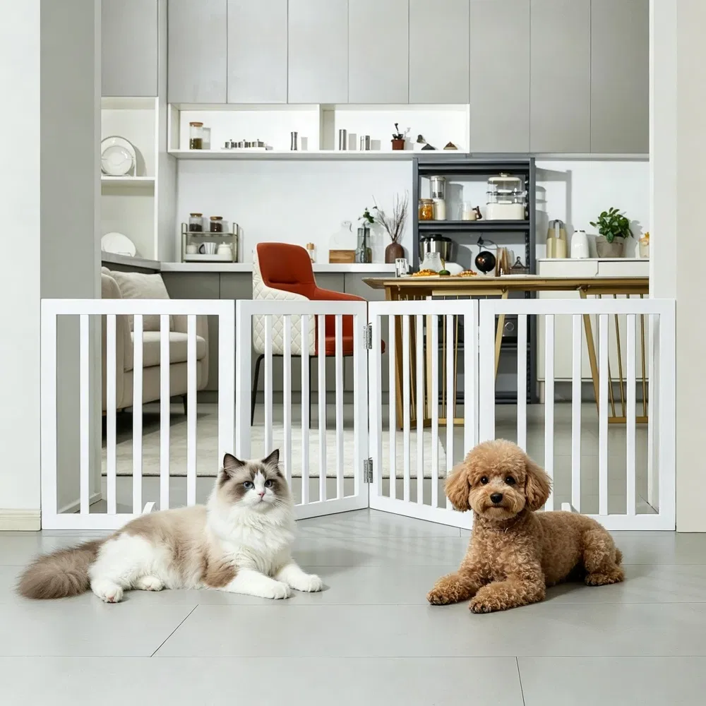 Modern Pet Barrier with Freestanding 80.3 Inches for Indoor photo 2