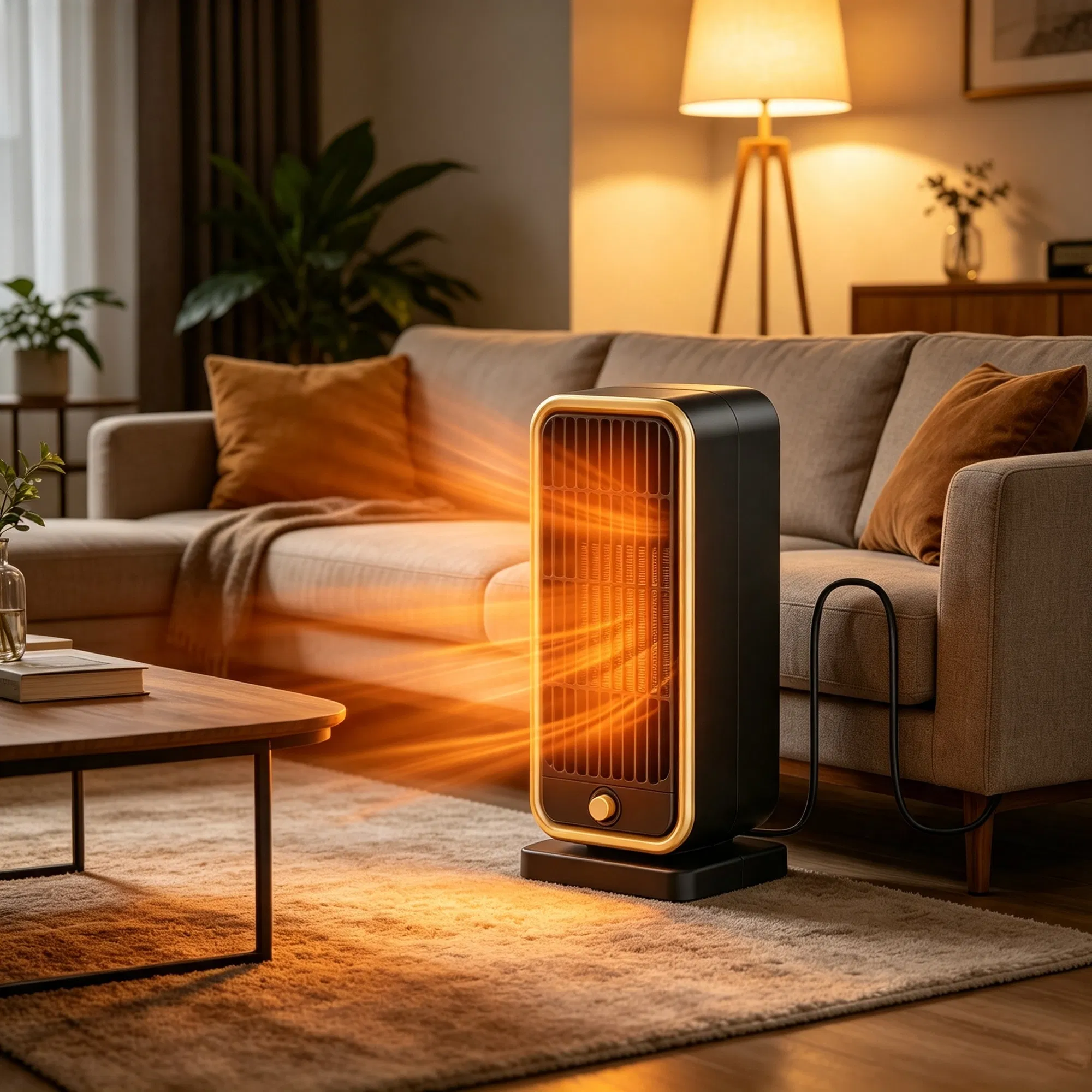 Indoor Portable Ceramic Space Heater, PTC Heating Tech, Overheat & Tip-Over Auto Shut-Off, Lightweight Desktop Heater for Home, Bedroom and Office Spaces photo 6