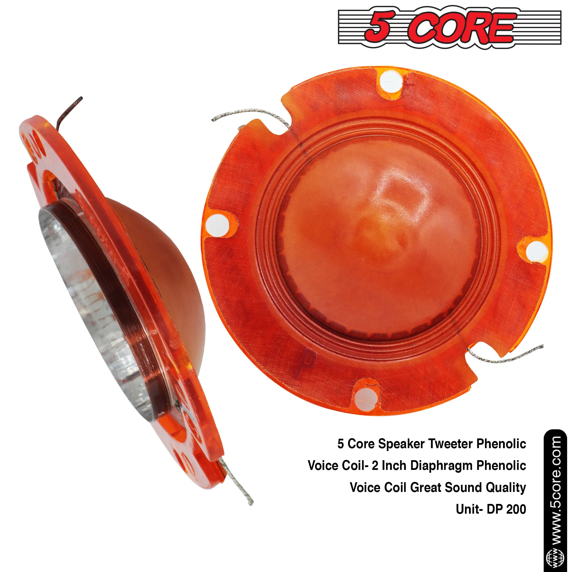 5Core 2" Replacement Phenolic Tweeter Diaphragm Voice Coil High Pitch Horn photo 2
