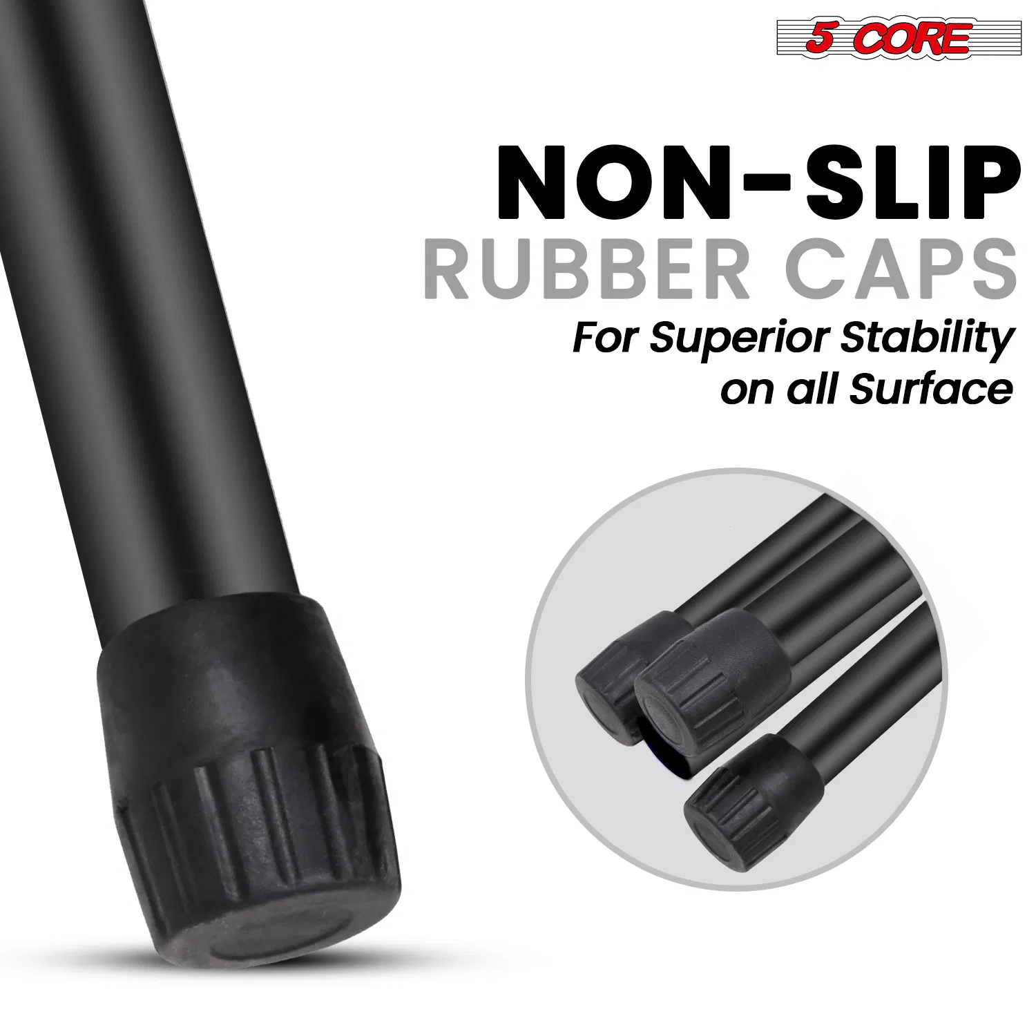 5 Core Speaker Stand 2Pcs Tripod Floor Tall Adjustable Up to 72 Inch DJ Studio Monitor Stands Pole Mount photo 2