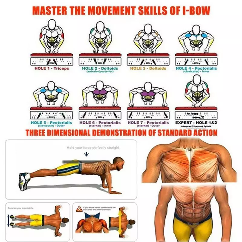 28 in 1 Push Up Rack Board System Fitness Workout Train Home Gym Exercise Stands photo 2