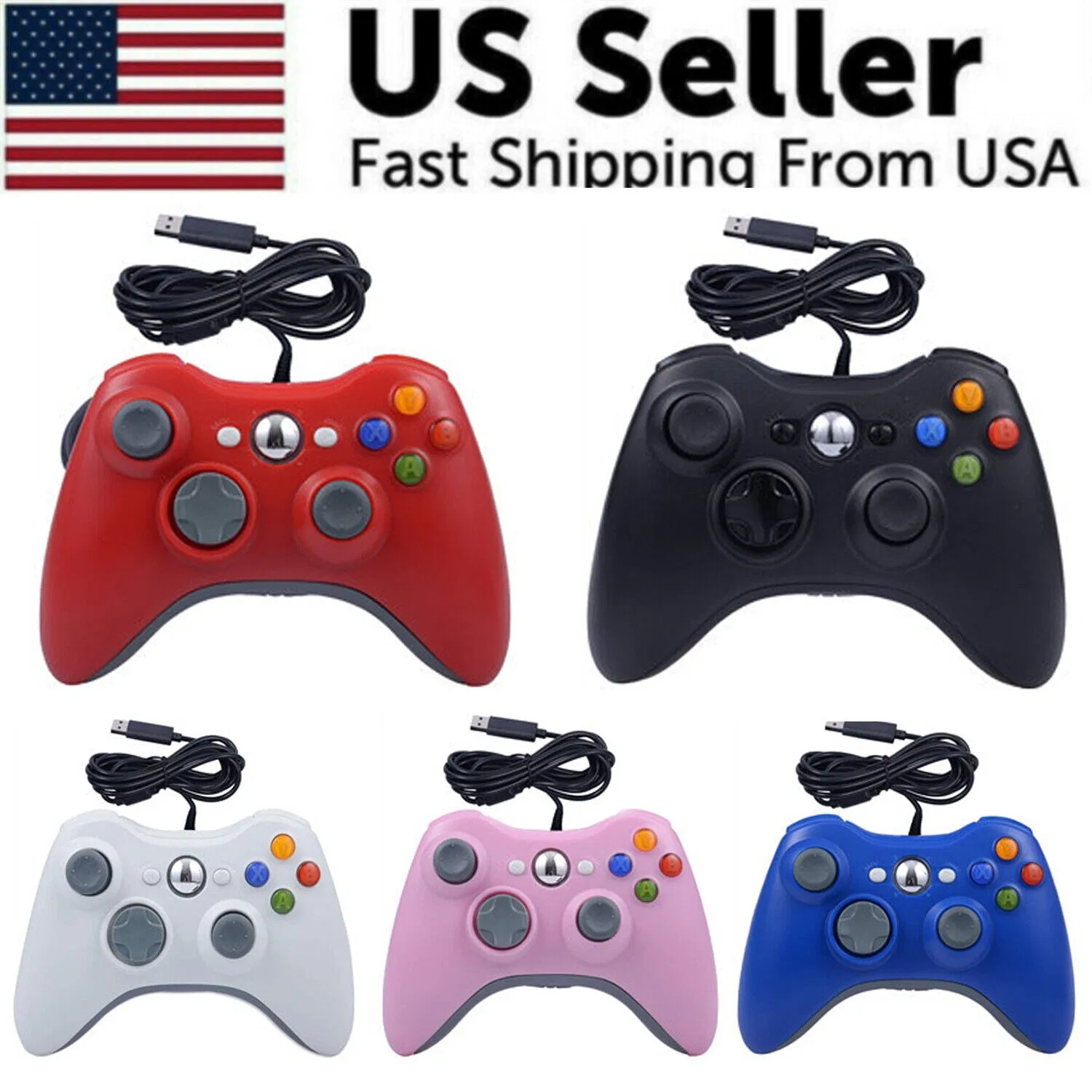 Wired Controller USB For PC Compatible With Xbox 360 / Windows 7 8 10 11 Gamepad photo 2