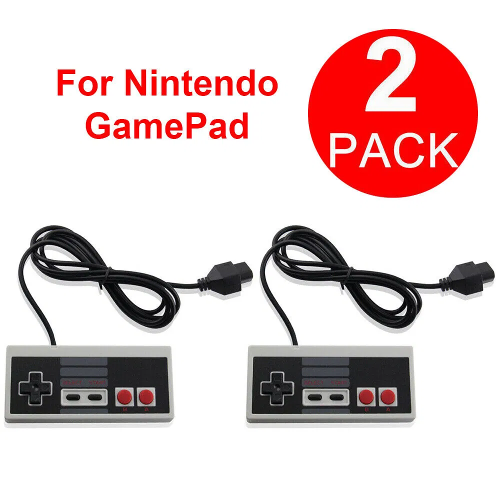 2 Pack Controller For NES-004 Original Nintendo NES Vintage Console Wired Gamepd photo 1