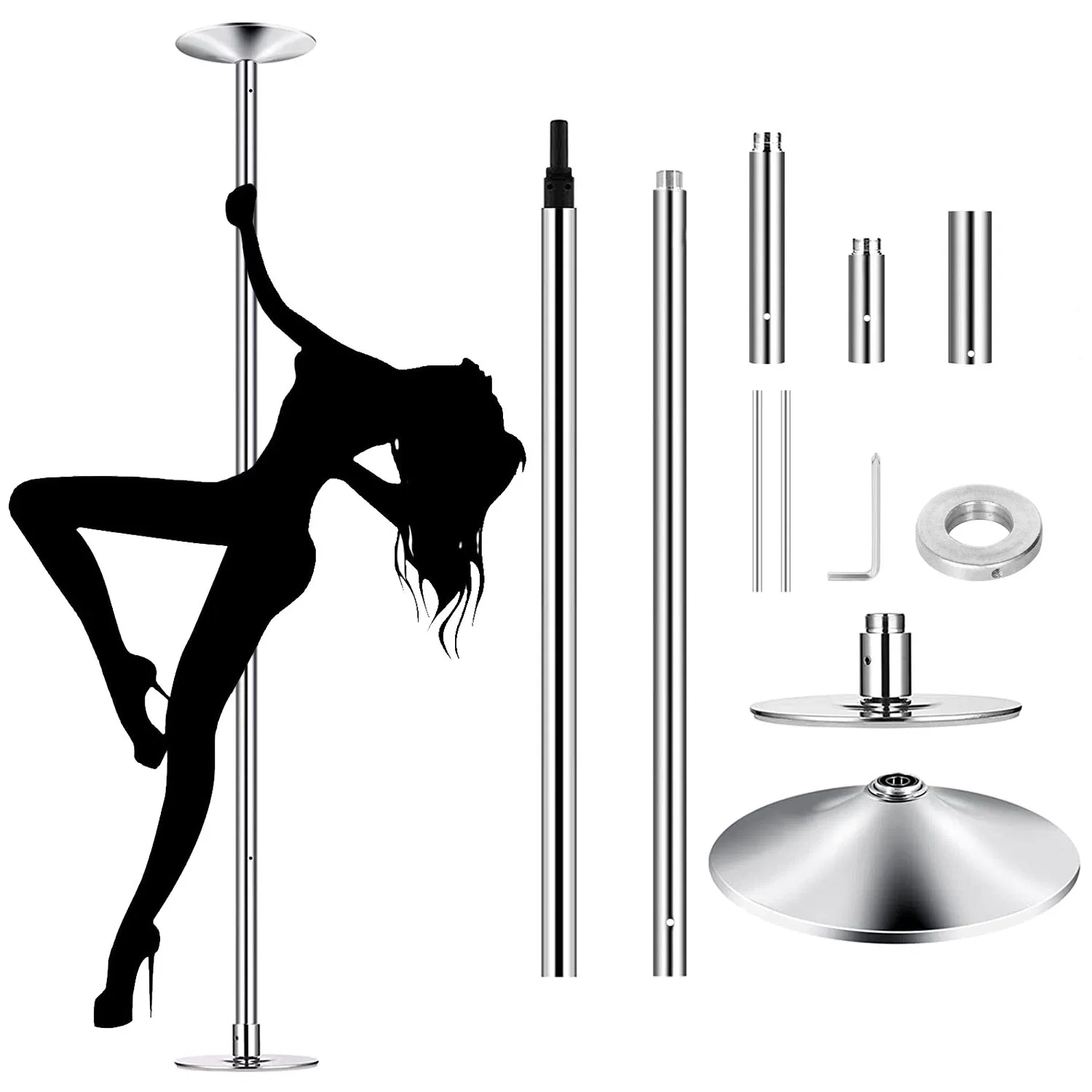 Stripper Dance Pole 45mm Spinning Static Dancing Pole photo 3