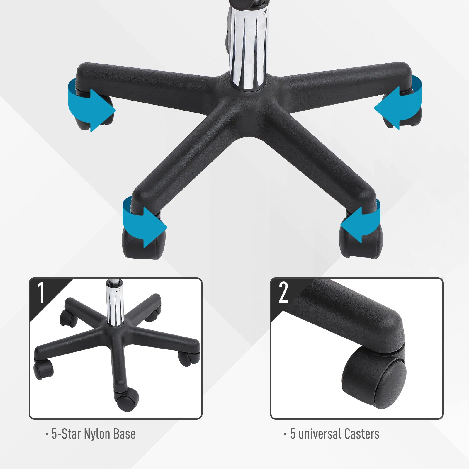 Rolling Stool Comfort: PU Leather Adjustable Swivel Drafting Stool with Back for Salon, Spa, Massage, Black Seating photo 4