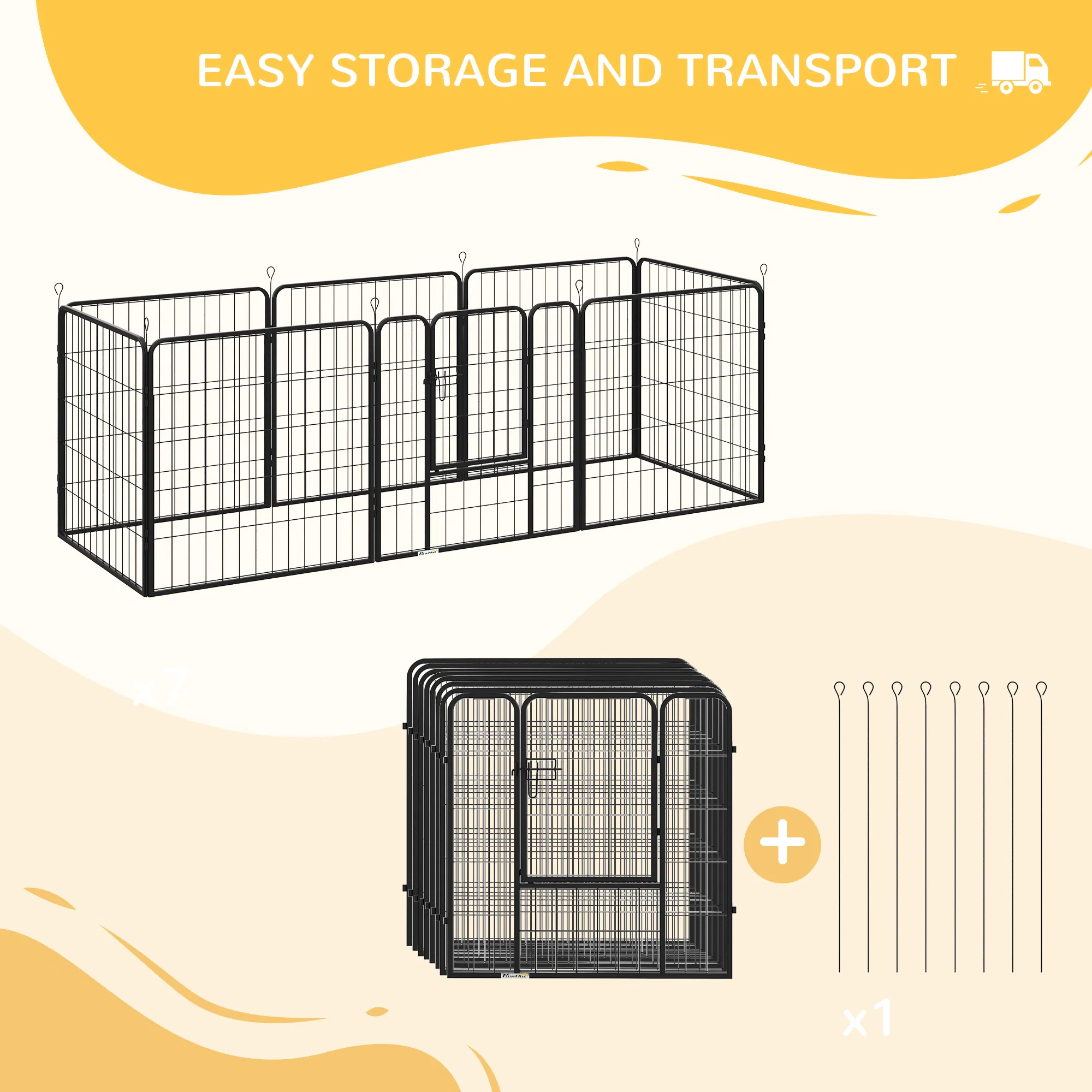 8 Panel Pet Playpen Play Yard Fence Home DIY Heavy-Duty Metal Foldable Indoor Outdoor 31.5"H photo 2