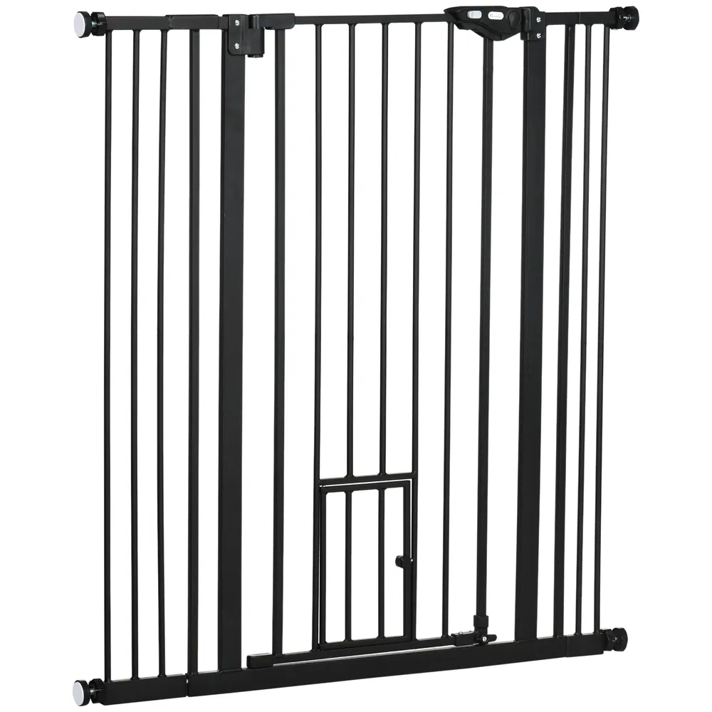 41" Easy Open Indoor Dog Gates for Doorways, House, Stair - Black photo 7