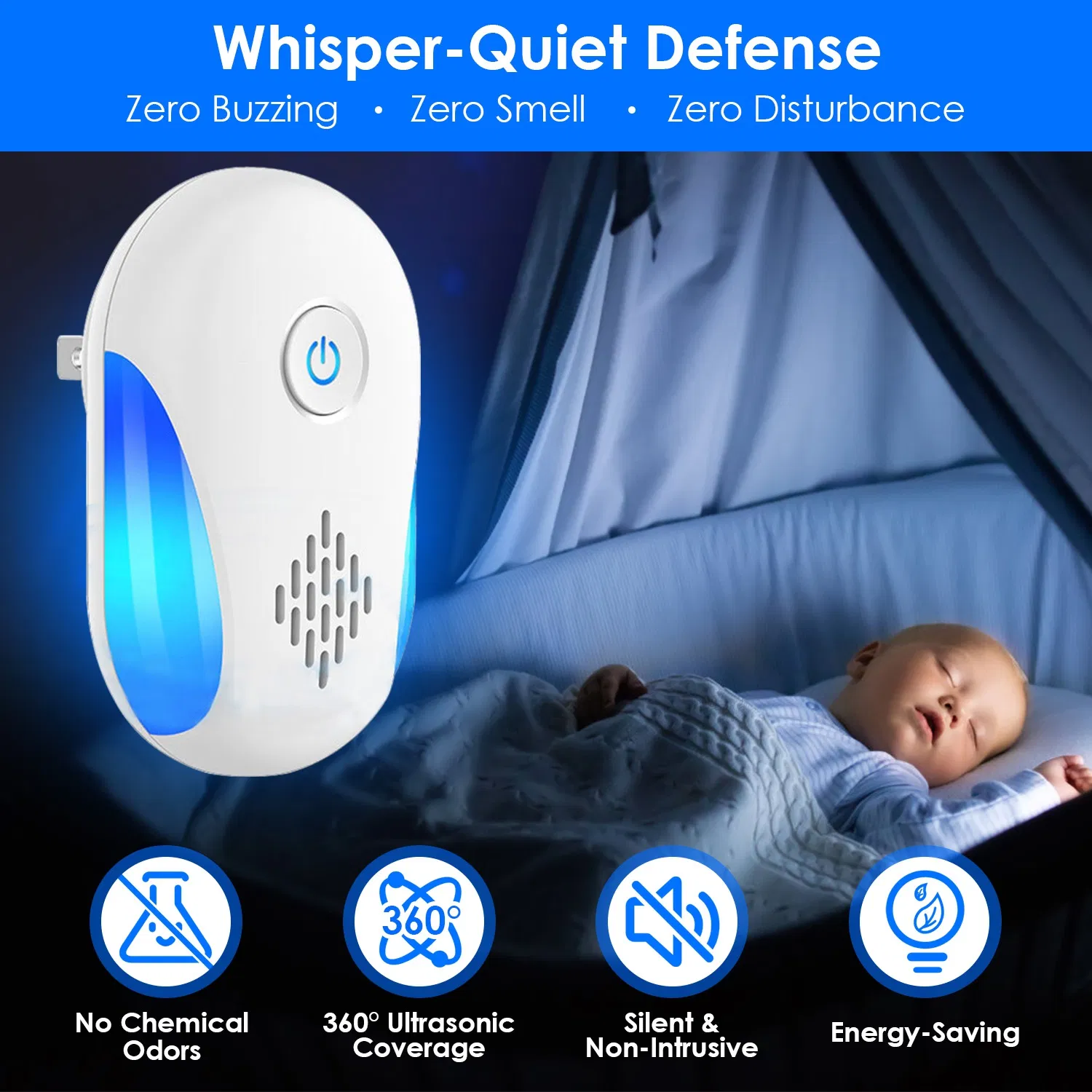 6 Pack Ultrasonic Pest Repeller, Wide Coverage Dual-Frequency Pest Control for Home Apartment Hotel Office photo 3