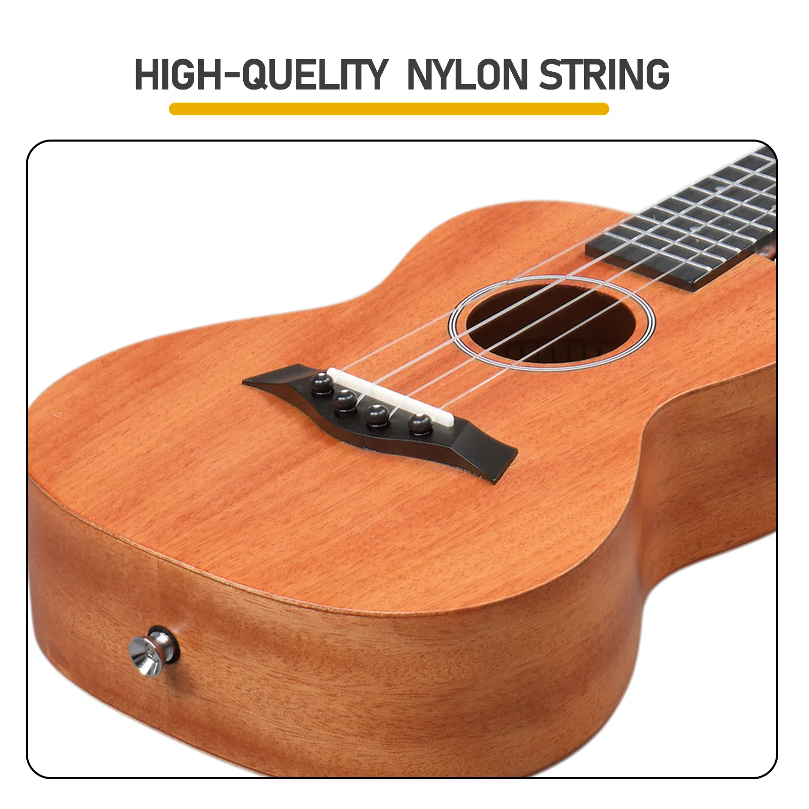 26in mahogany body rosewood fingerboard ukulele, cotton bag, capo, strap, picks*2, tunerStringsDust cloth photo 8