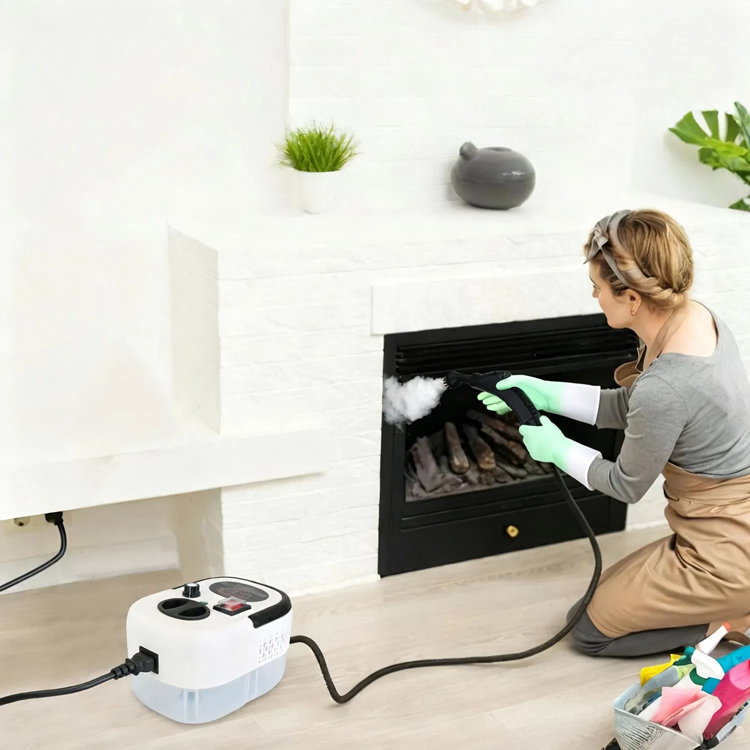 2500W Handheld Steamer Cleaner Multifunctional Little Steamer Powerful High Temp Steam Clean Machine for Cleaning Car Detailing Couch Floor Tile Microwave Mattress Bed Bugs Windows photo 7