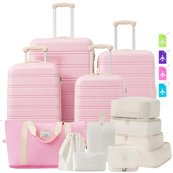 Hardshell Luggage Sets 4 pcs + Bag Spinner Suitcase with TSA Lock Lightweight-16"+20"+24"+28" Luggages photo 1