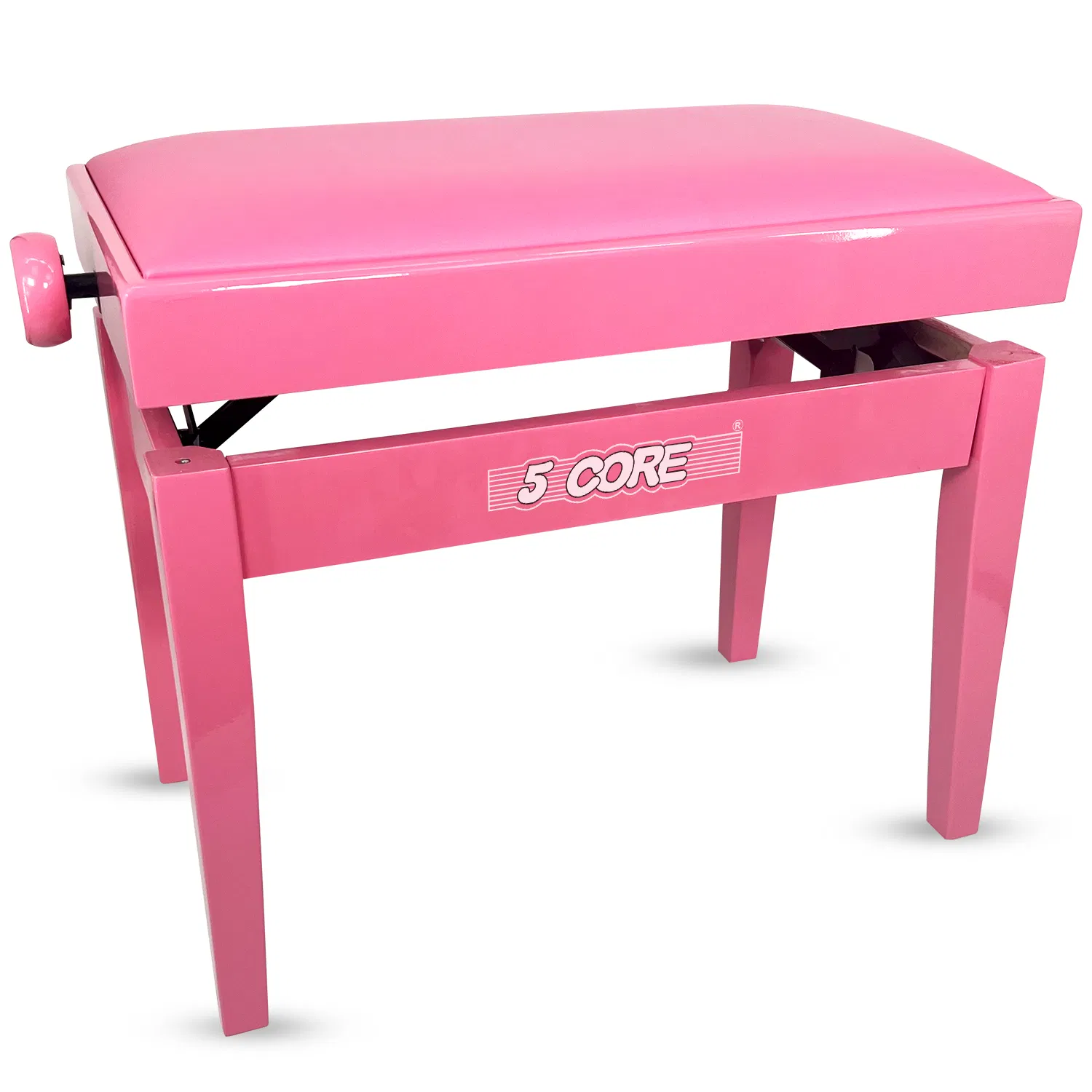 5 Core Adjustable Piano Bench Thick 3.25" Solid Wood Keyboard Stool Heavy Duty Musician Chair photo 1