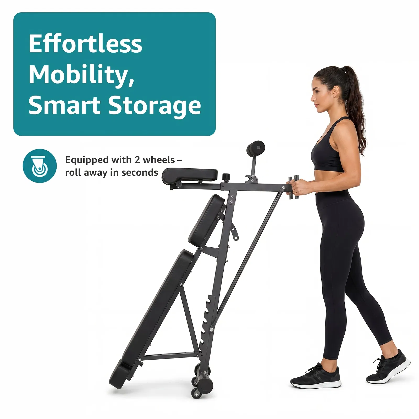 Multifunctional Bench Press Bench, Adjustable Bench for Supine, Prone, And Flat Positions, High-Intensity Back Extension Roman Chair, Foldable Sit-Up Bench, All-In-One Full-Body Workout Equipment for photo 2