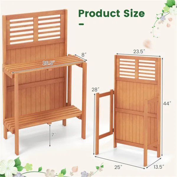 Foldable outdoor garden potted plant platform photo 8