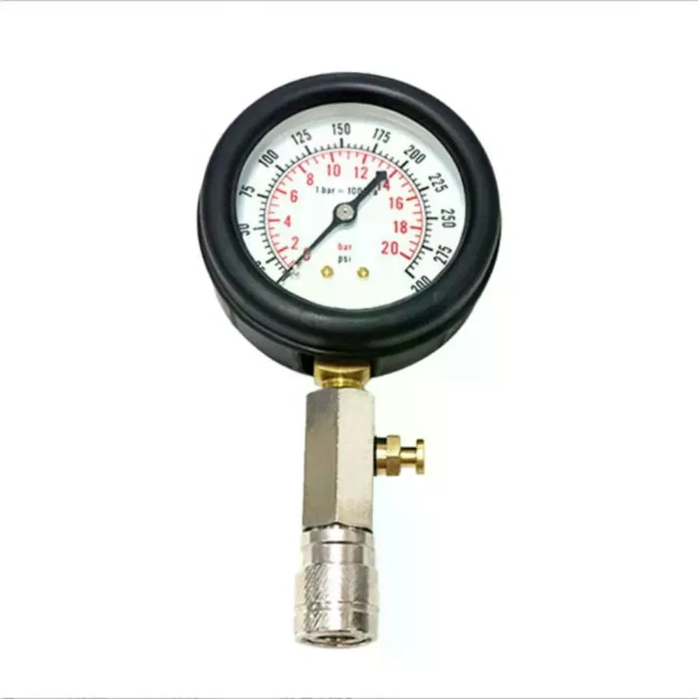 Engine Cylinder Compression Tester, 0-300PSI/0-20BAR Dual Scale with 4 Adapters & 3" Gauge, for Gasoline Engine Diagnostic photo 7