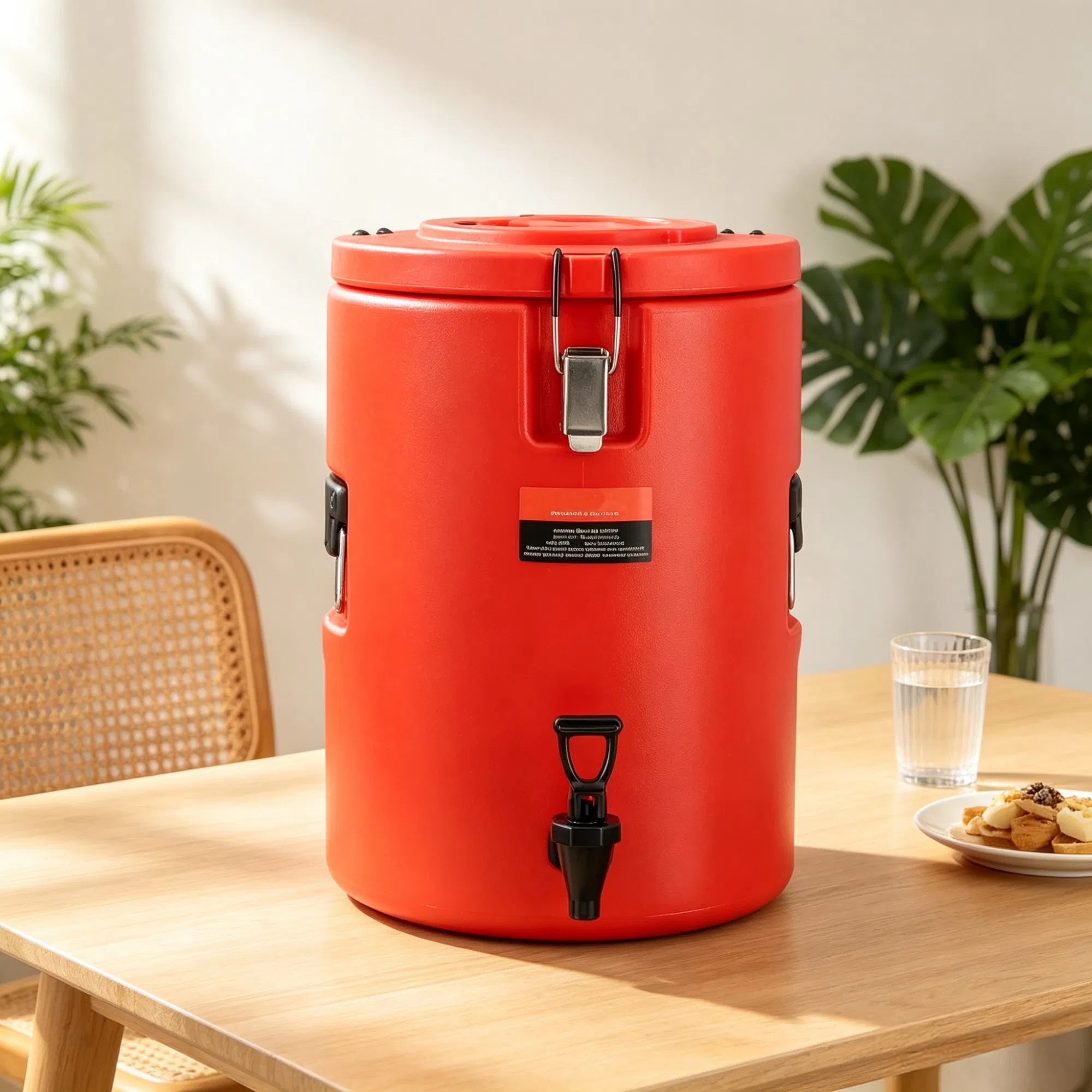 4.5 Gallon Stainless Steel Insulated Beverage Dispenser, Thermal Hot & Cold Drink Server with Spigot Handle, Food-grade, for Restaurant & Drink Shop photo 1