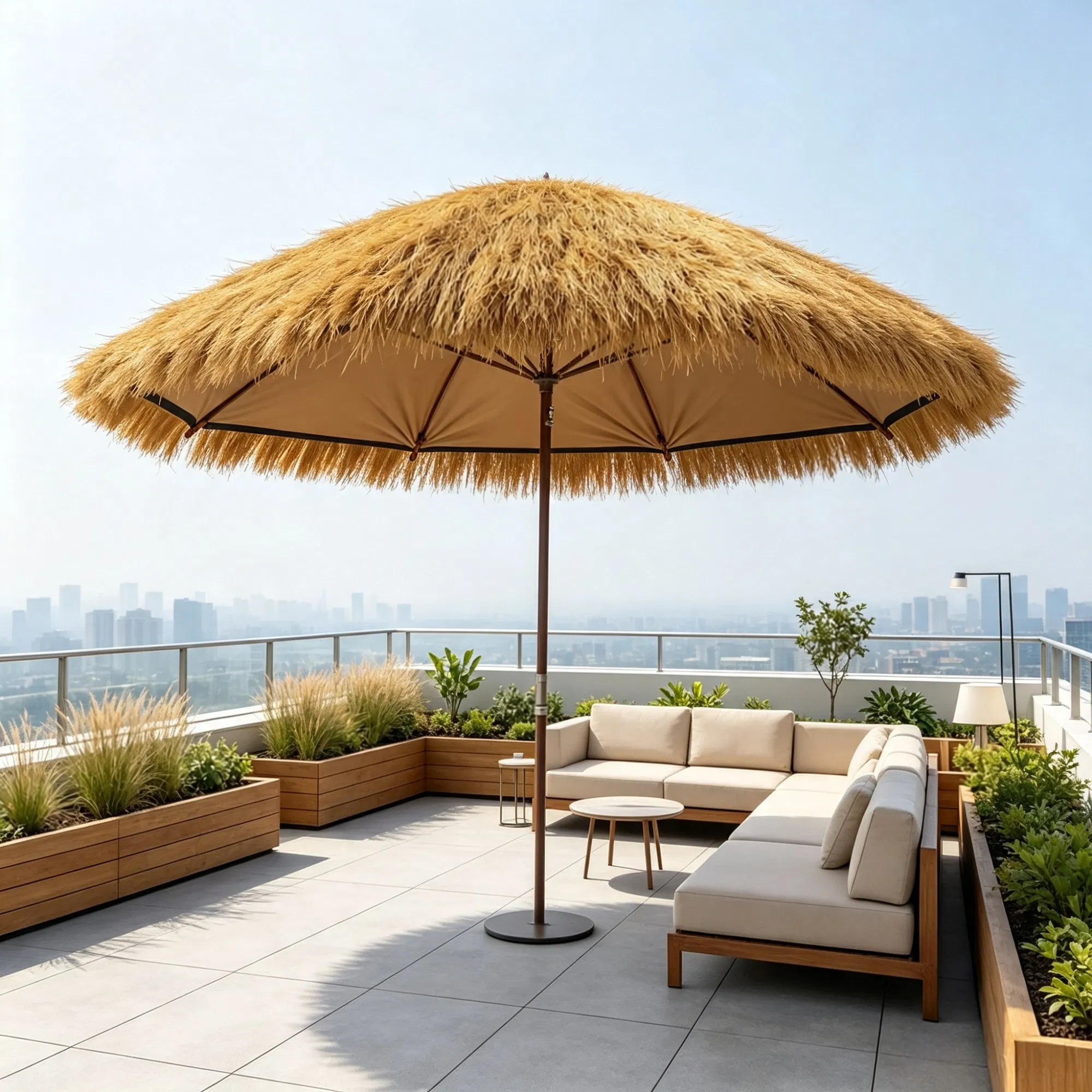 Waterproof Artificial Thatch Roof Roll (1.3 x 3.9 ft) for Bar & Tropical Dcor(Only artificial thatched roof roll) photo 2