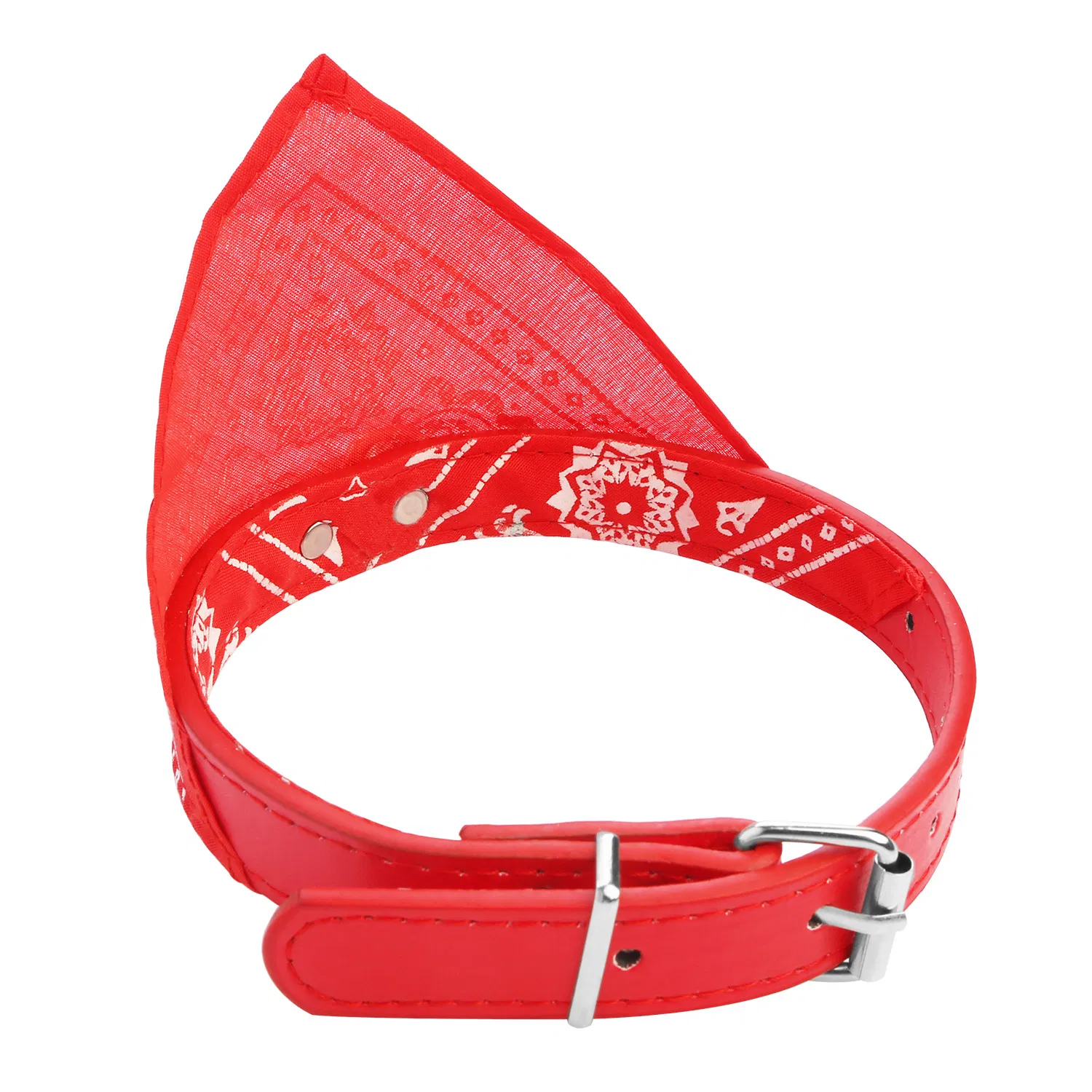 Adjustable Bandana Leather Pet Collar Triangle Scarf photo 7
