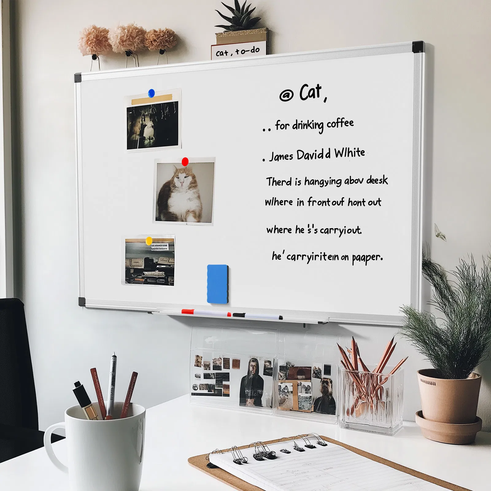 Magnetic Dry Erase Board, 36 X 24 Inches White Board for Home Office School,Sliver Reinforced Aluminum Frame photo 4