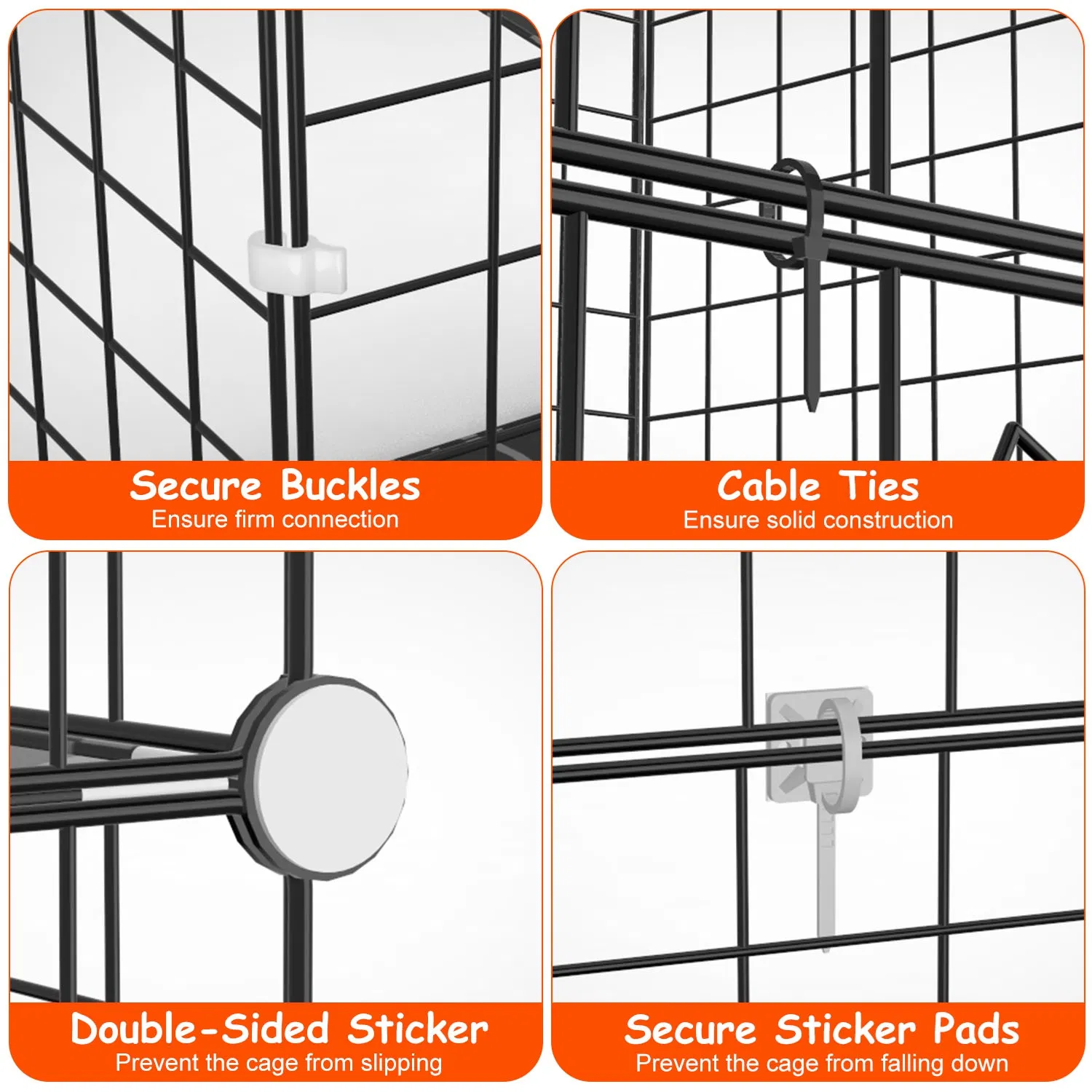 2Tier Cat Cage Playpen Indoor Pet Enclosures Kitten Kennel House Detachable Cat Crate with Climbing Ladder 2 Doors for 1-2 Cats for Ferret Squirrel Small Animals photo 3