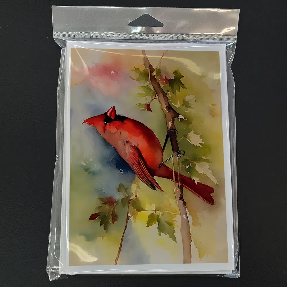Cardinal Greeting Cards Pack of 8 Blank Cards with Envelopes Whimsical A7 Size 5x7 Blank Note Cards photo 3