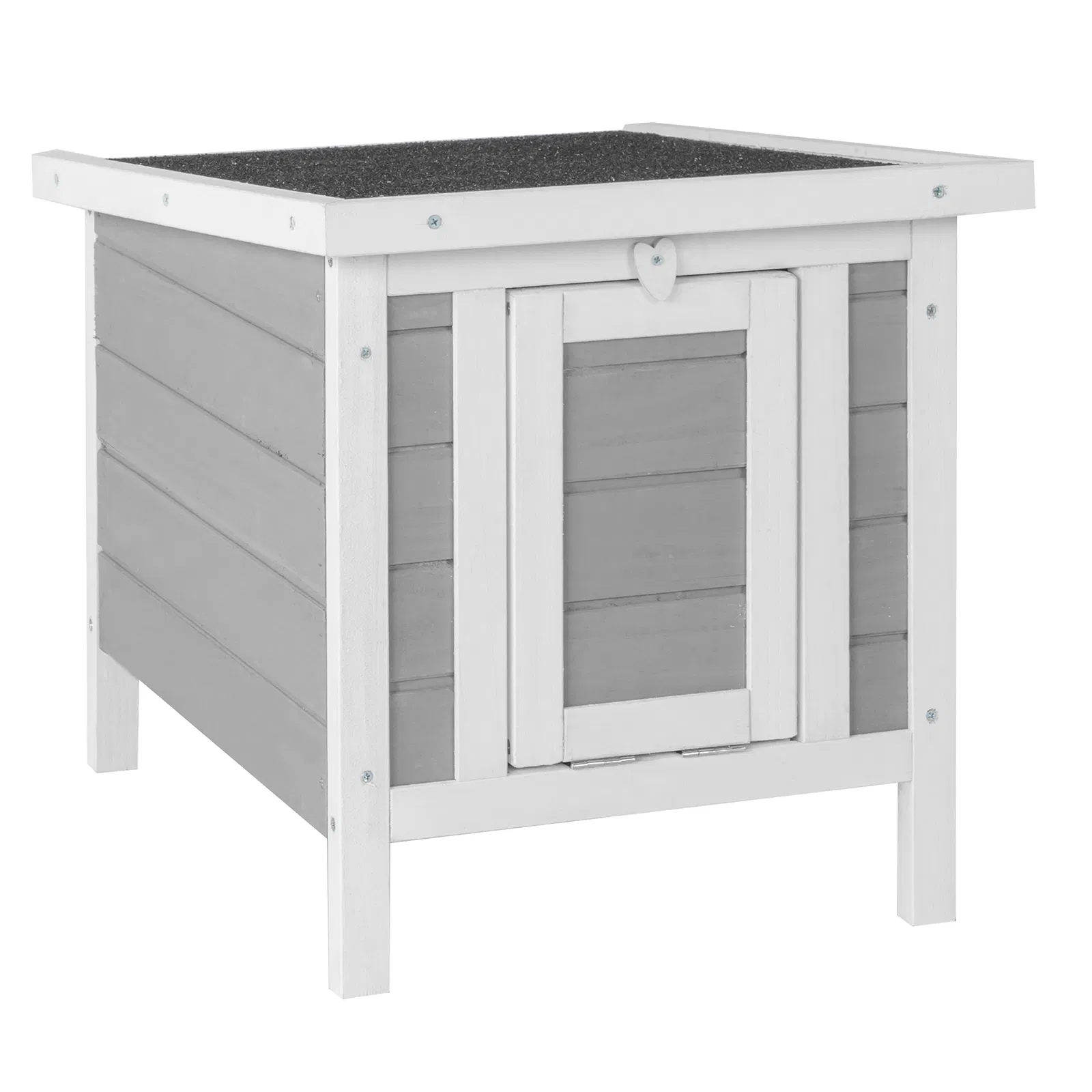 20" Wooden Waterproof Rabbit Hutch Pet Bunny Small Animal House Habitat Gray photo 7