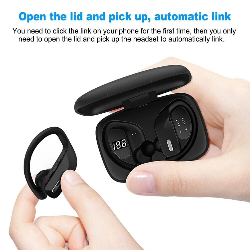 Bluetooth Headset TWS 5.0 Wireless Earphones Earbuds Headphones Stereo Ear Hook photo 4