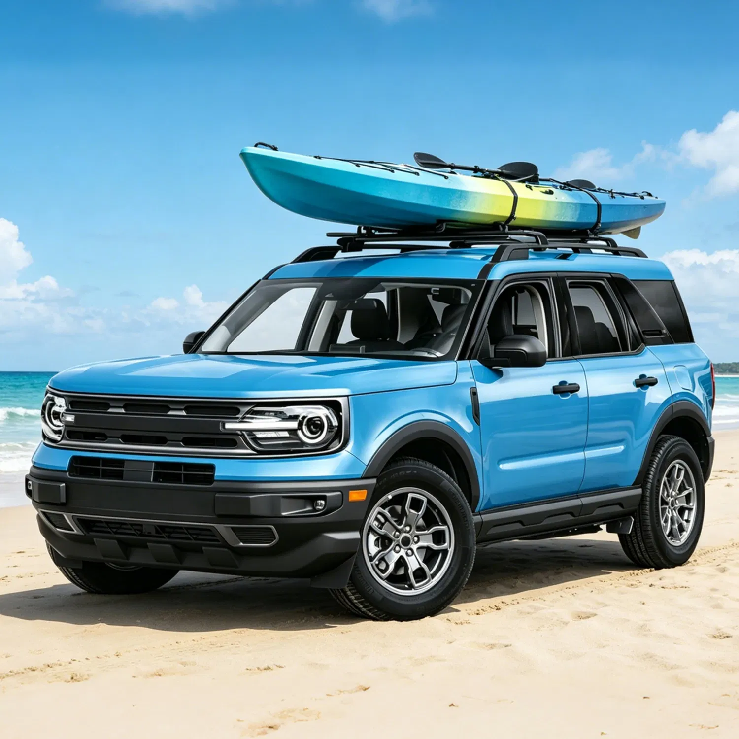 Roof Rack Cross Bars Fit for Ford Bronco Sport 2021-2026 On-Road Off-Road Aluminum Lockable Car Roof Crossbar Set for Factory Raised Side Rails 396LBS Capacity for Luggage Kayak Bike photo 6