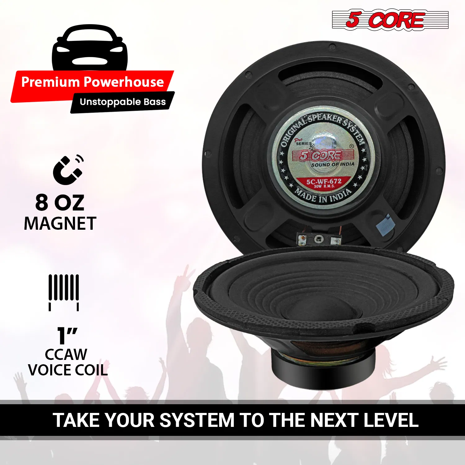 5 Core 6.5 Inch 6" Car Subwoofer Speaker 4 Ohm Woofer Replacement Driver photo 5