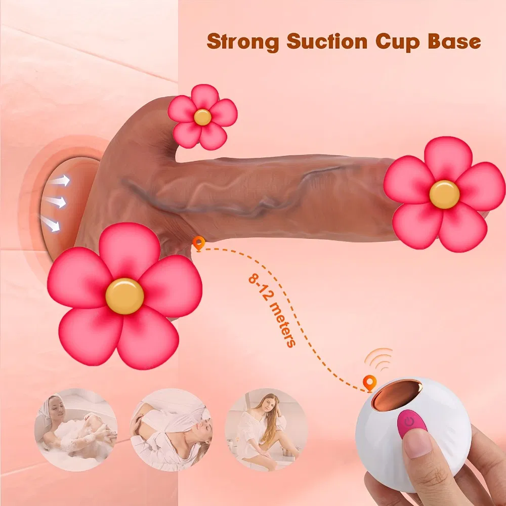 A realistic female vibrator with a phallic shape, designed for G-spot stimulation, heating, thrusting, swaying and vibrating. Perfect for female couples photo 3