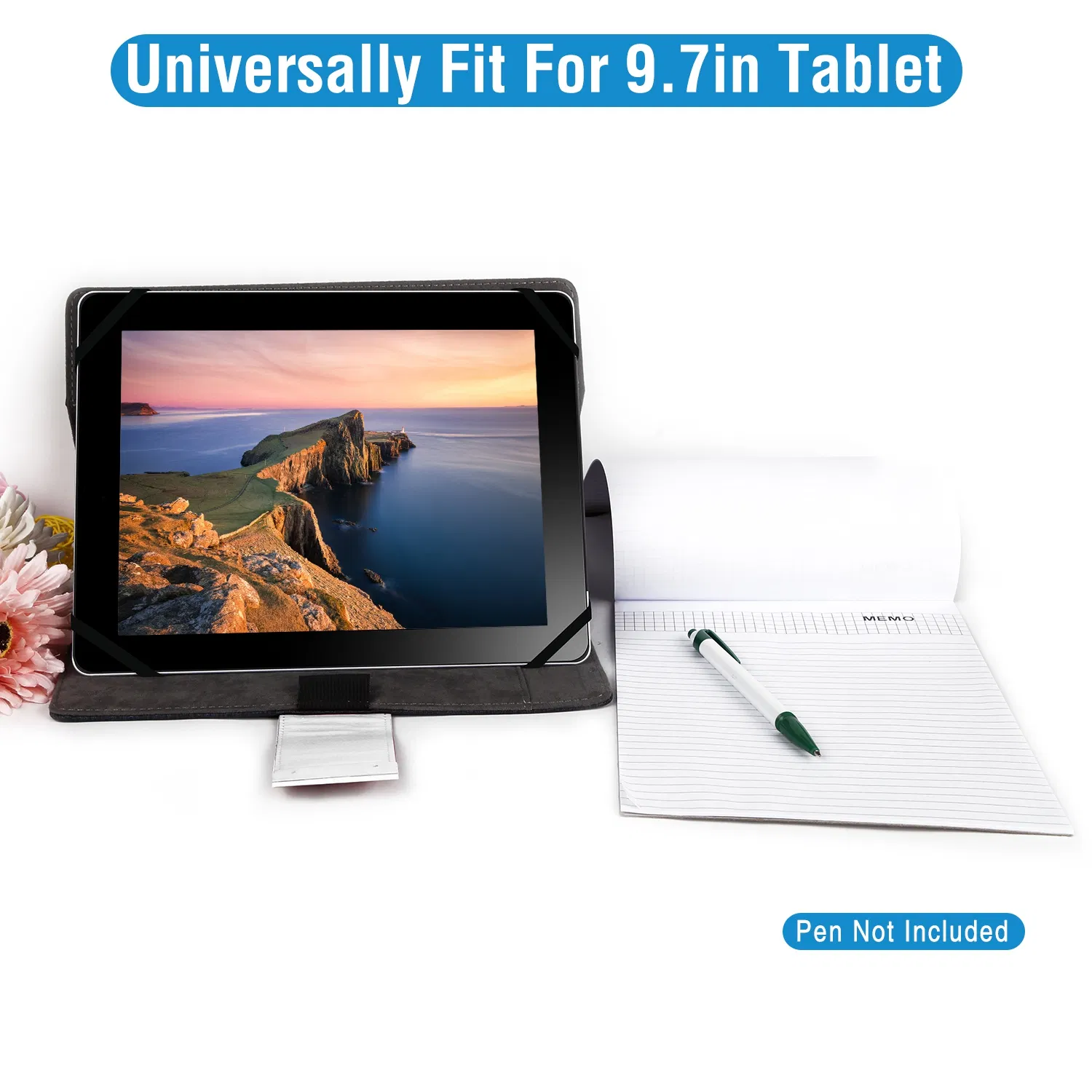 Tablet PC Protector Organizer Case For 9.7in Tablets Business Tablet Portfolio with Notepad Paper photo 6