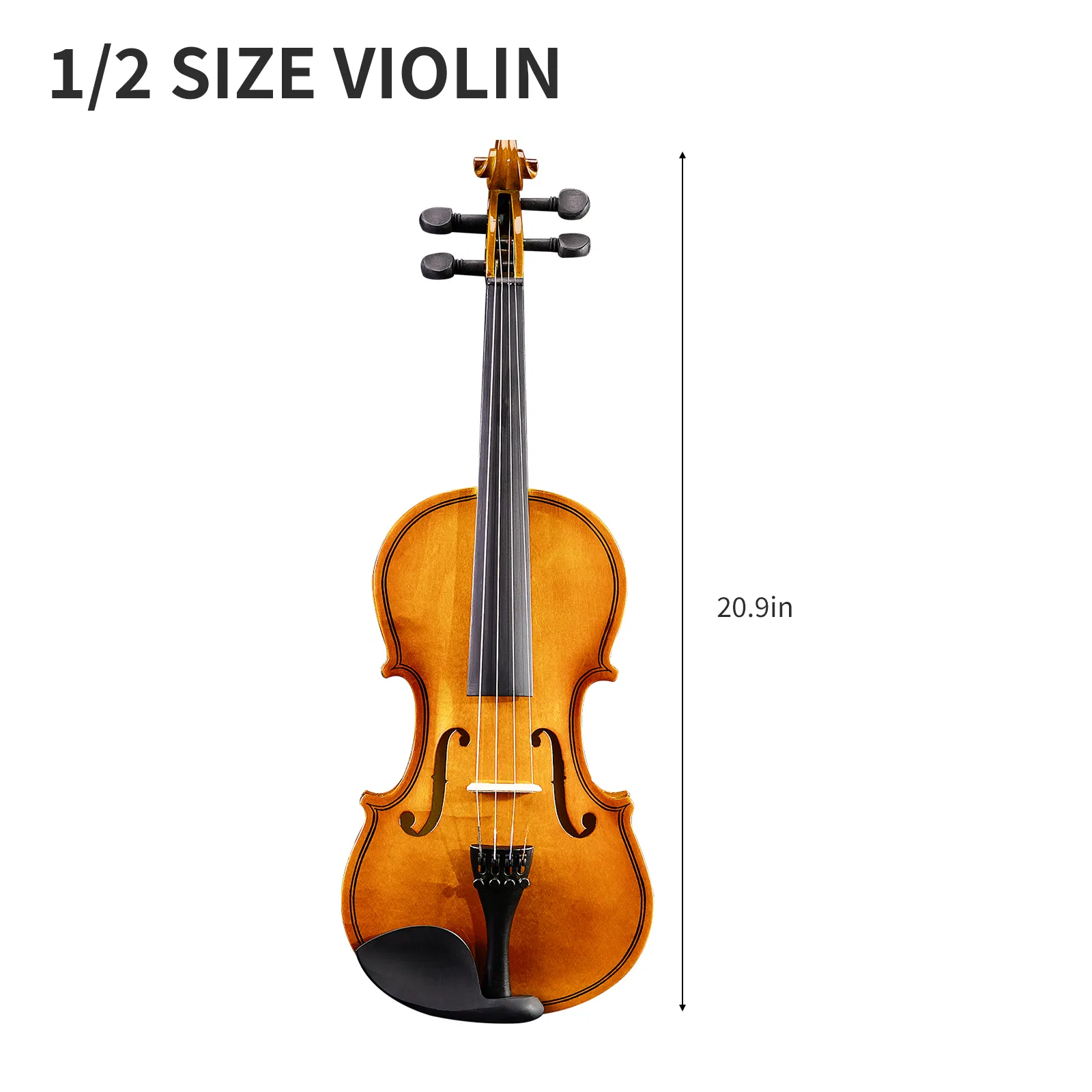 Brand new 1/2 acoustic violin with Hard Case,Violin Bow,Shoulder Rest,Rosin,Extra Strings and Sourdine photo 5